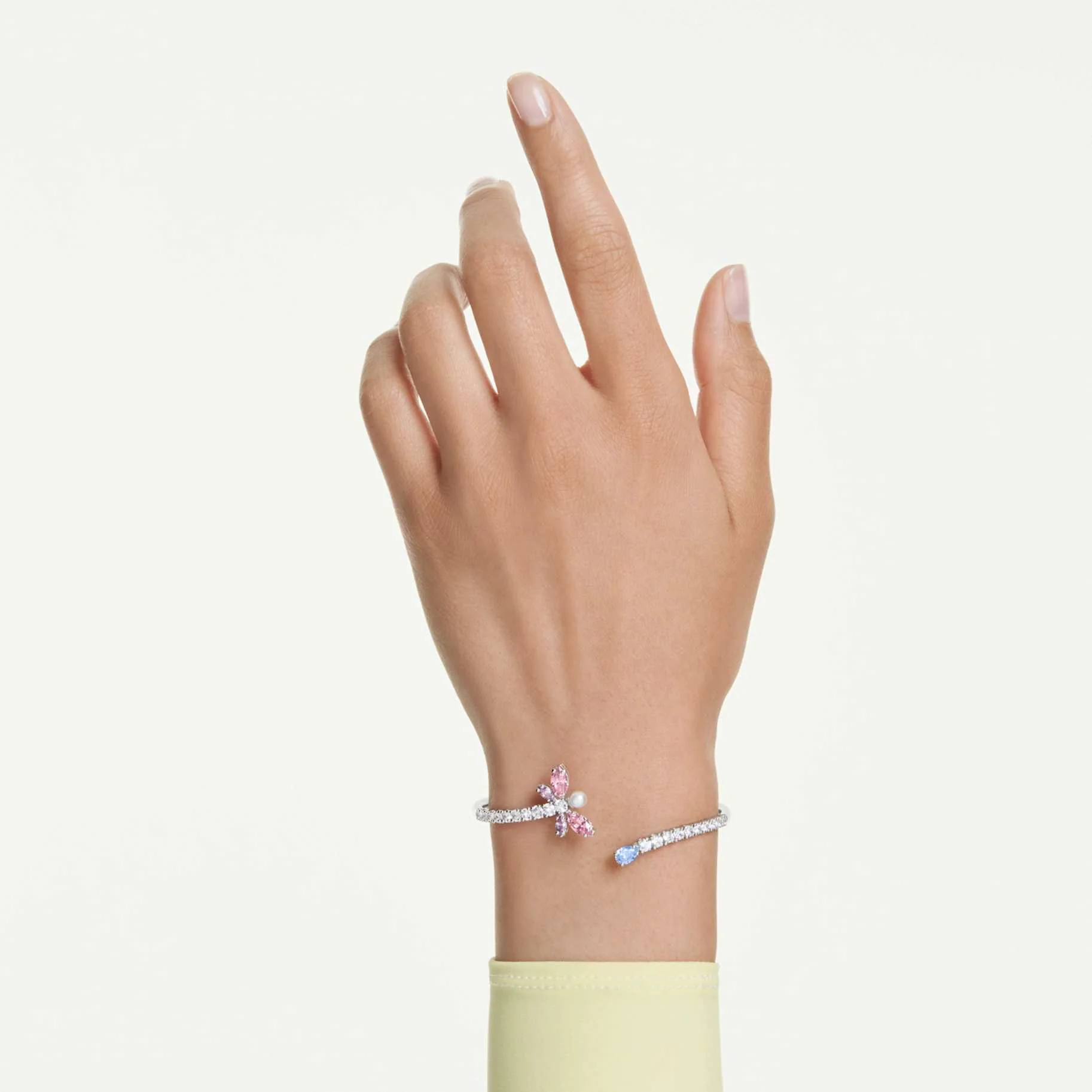 Ariana Grande x Swarovski bangle Mixed cuts, Dragonfly, Multicolored, Rhodium plated - Image 6
