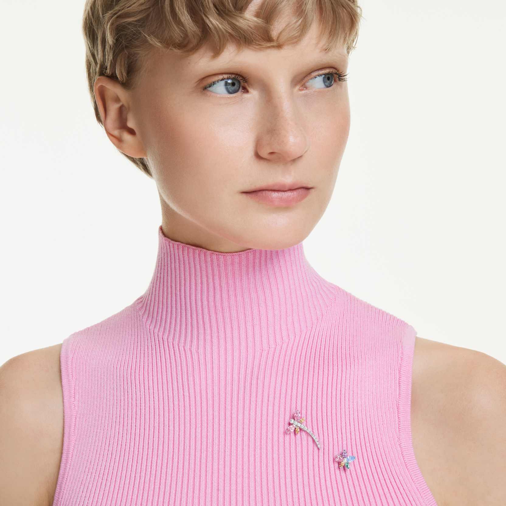 Ariana Grande x Swarovski brooch Mixed cuts, Dragonfly, Multicolored, Rhodium plated - Image 5