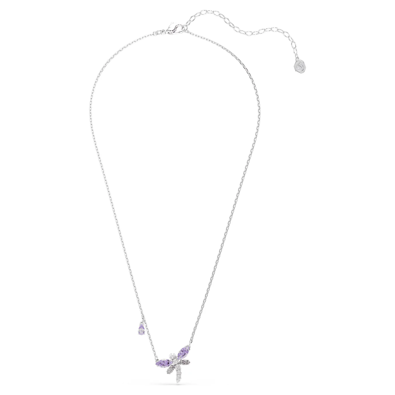 Ariana Grande x Swarovski pendant Mixed cuts, Dragonfly, Multicolored, Rhodium plated - Image 2