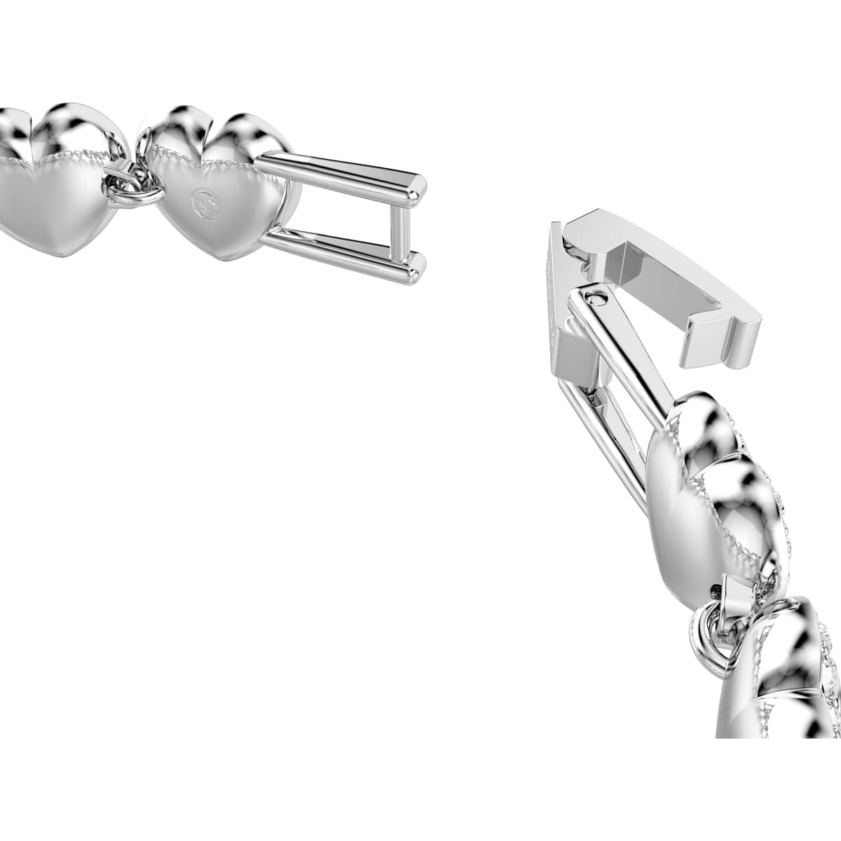 Ariana Grande x Swarovski Tennis bracelet Mixed cuts, Heart, White, Rhodium plated - Image 3