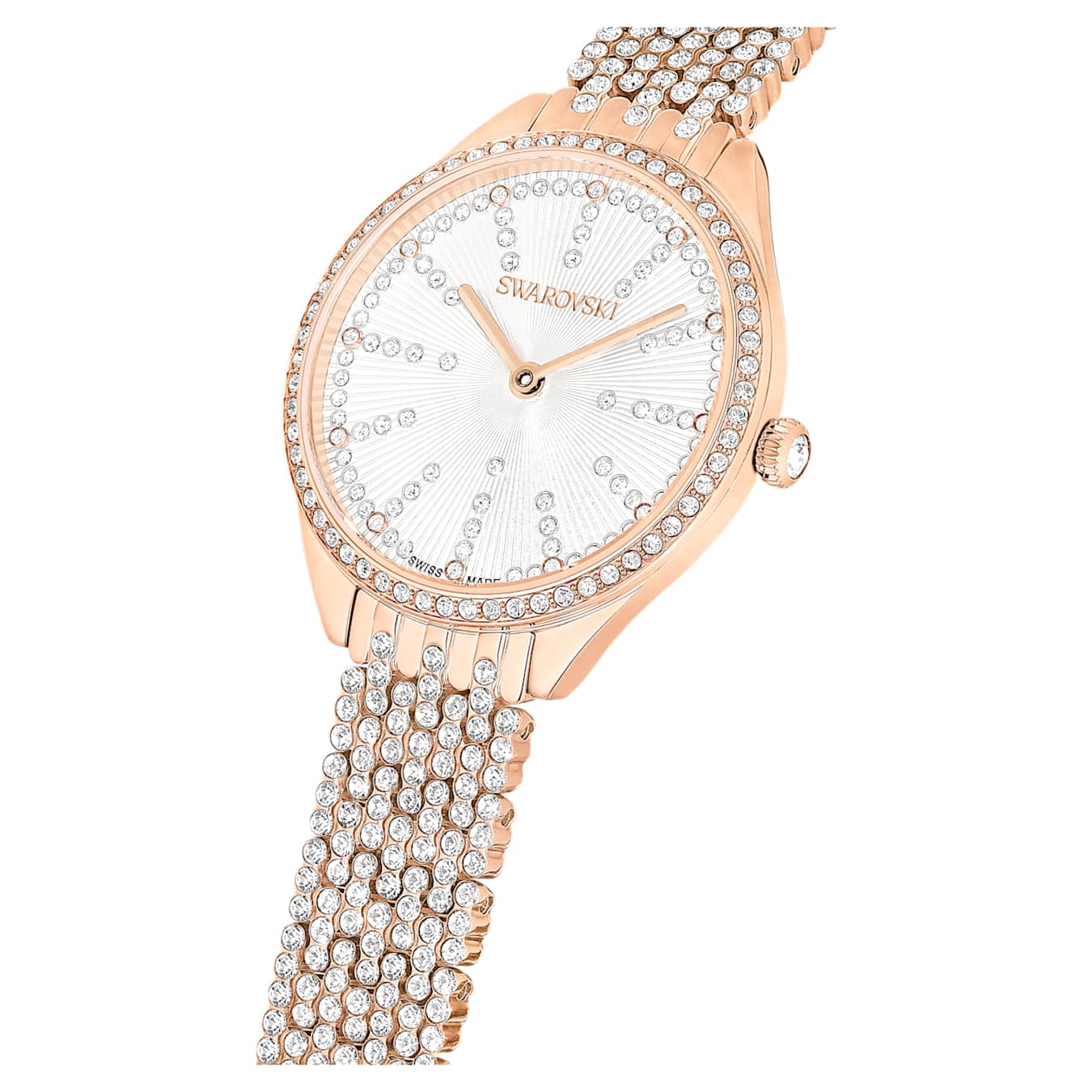 Attract watch Swiss Made, Metal bracelet, Rose gold tone, Rose gold-tone finish - Image 4