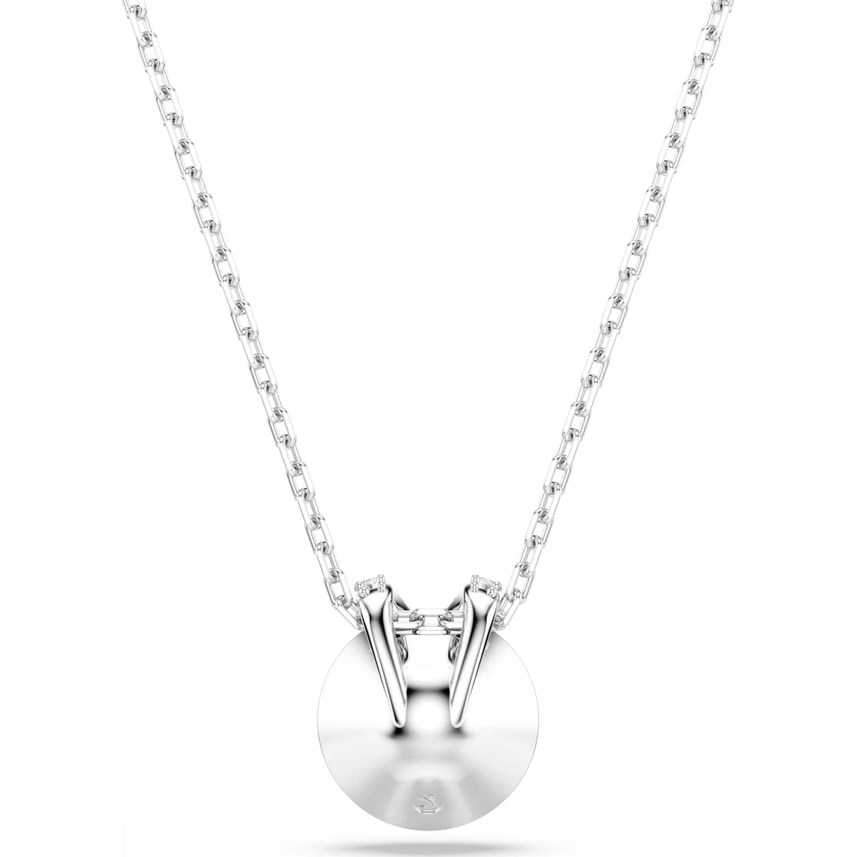 Bella V pendant Round cut, Blue, Rhodium plated - Image 5