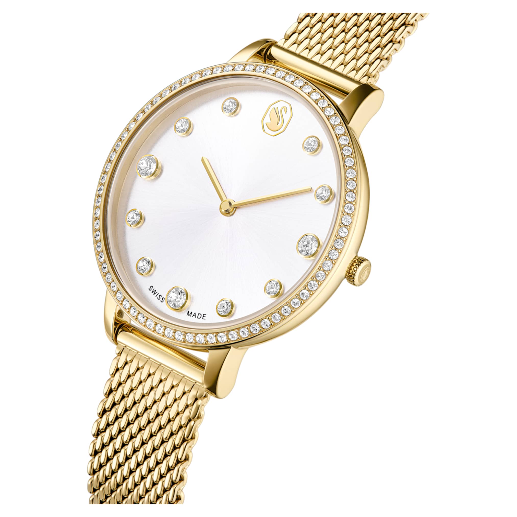 Clarica watch Swiss Made, Metal bracelet, Gold tone, Gold-tone finish - Image 4