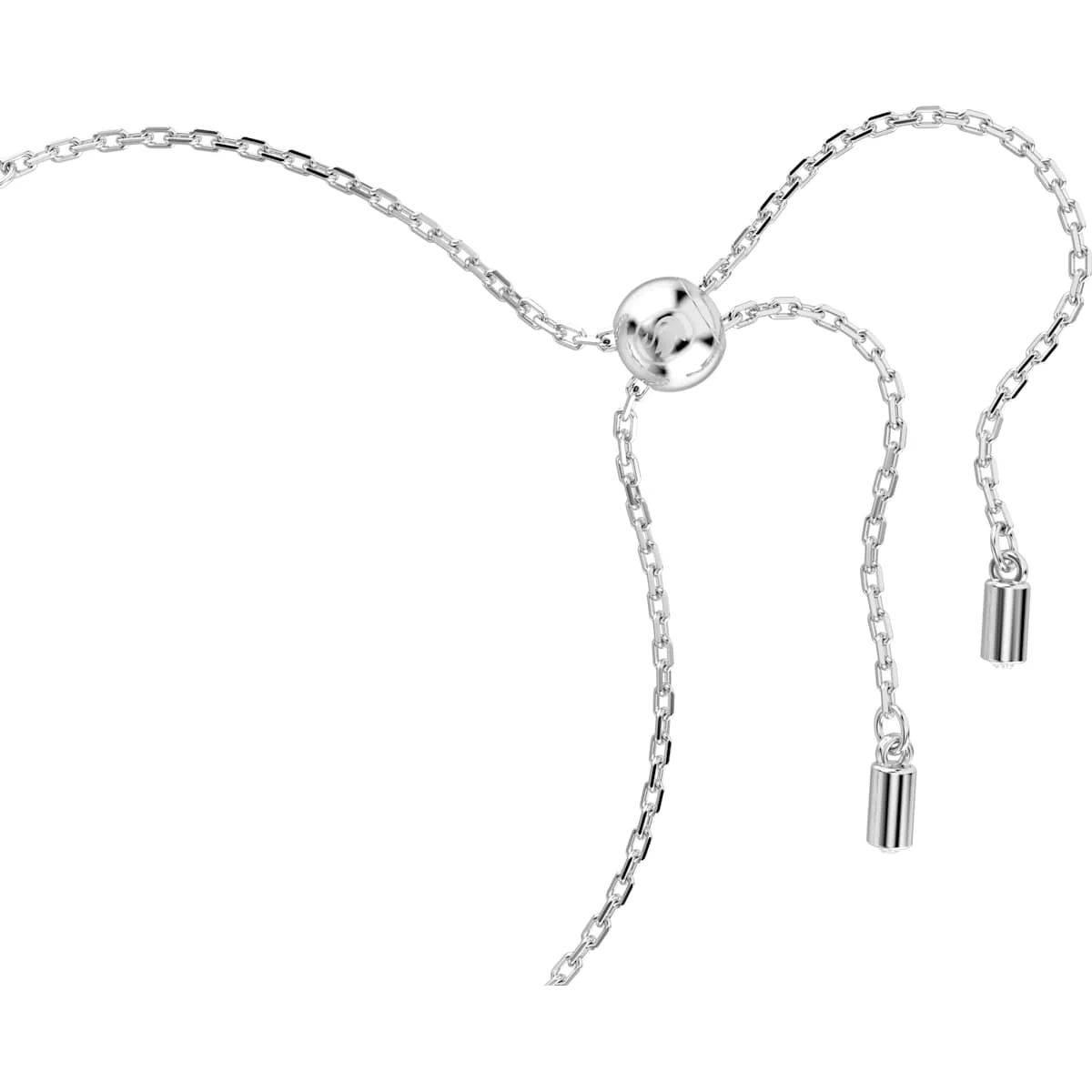 Constella bangle, Crystal pearl, Round cuts, White, Rhodium plated - Image 3