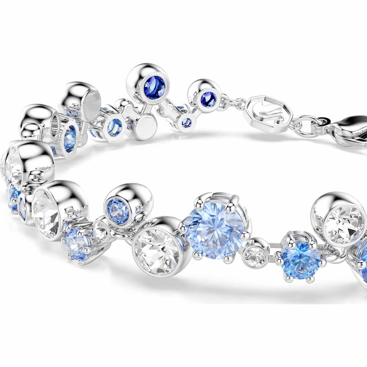 Constella bracelet, Mixed cuts, Blue, Rhodium plated - Image 4