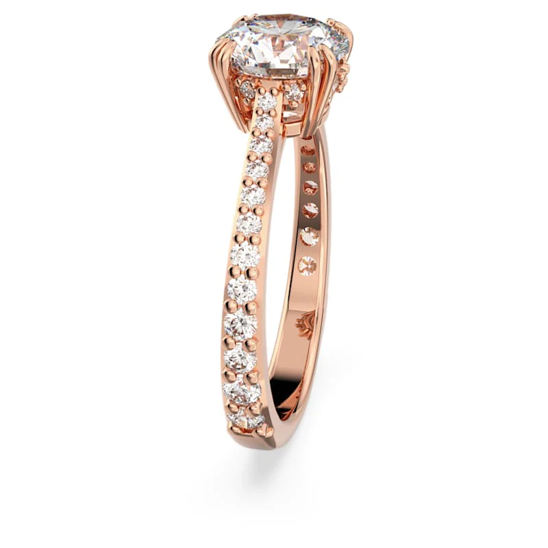 Constella cocktail ring Princess cut, Pavé, White, Rose gold-tone plated - Image 3