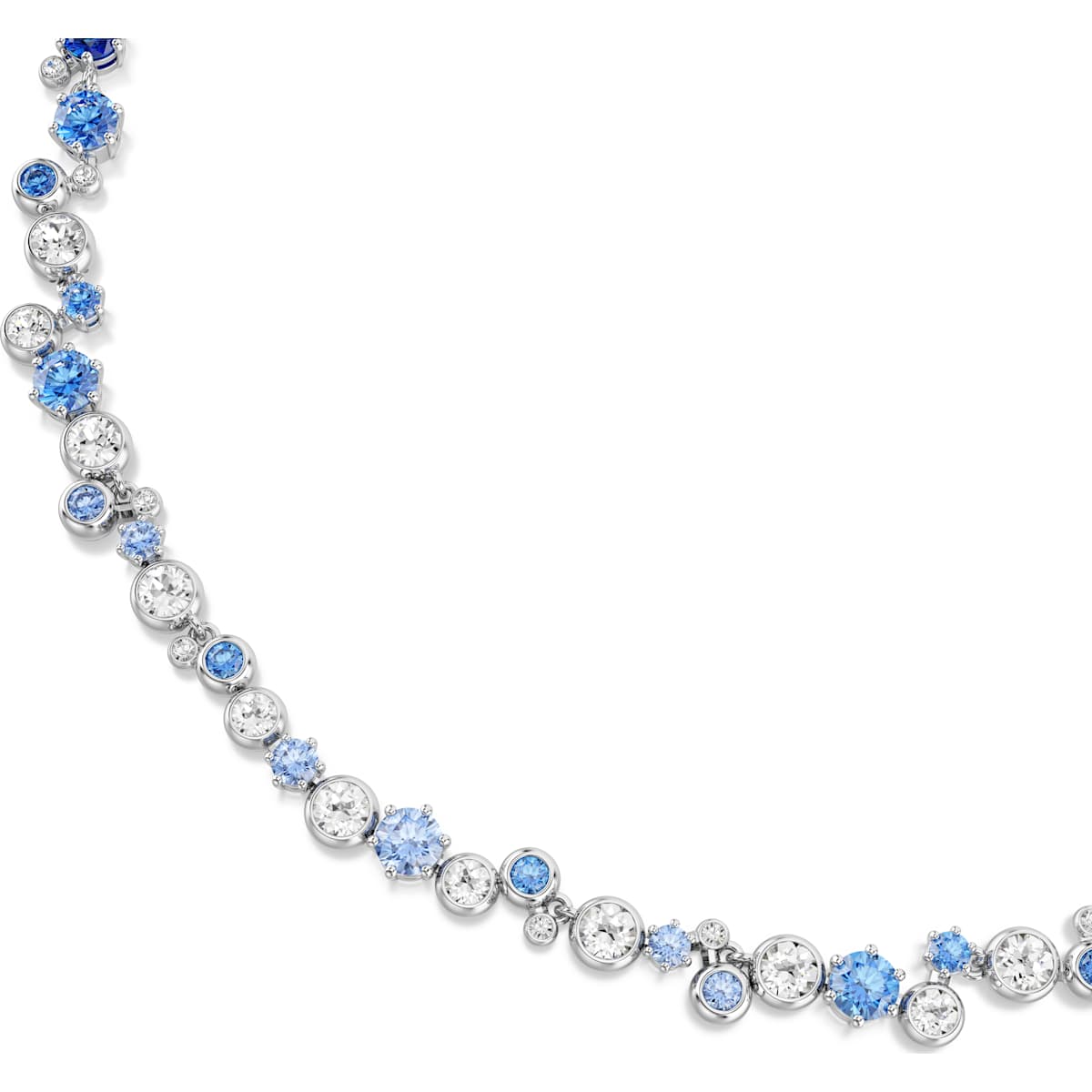 Constella necklace, Mixed cuts, Blue, Rhodium plated - Image 4