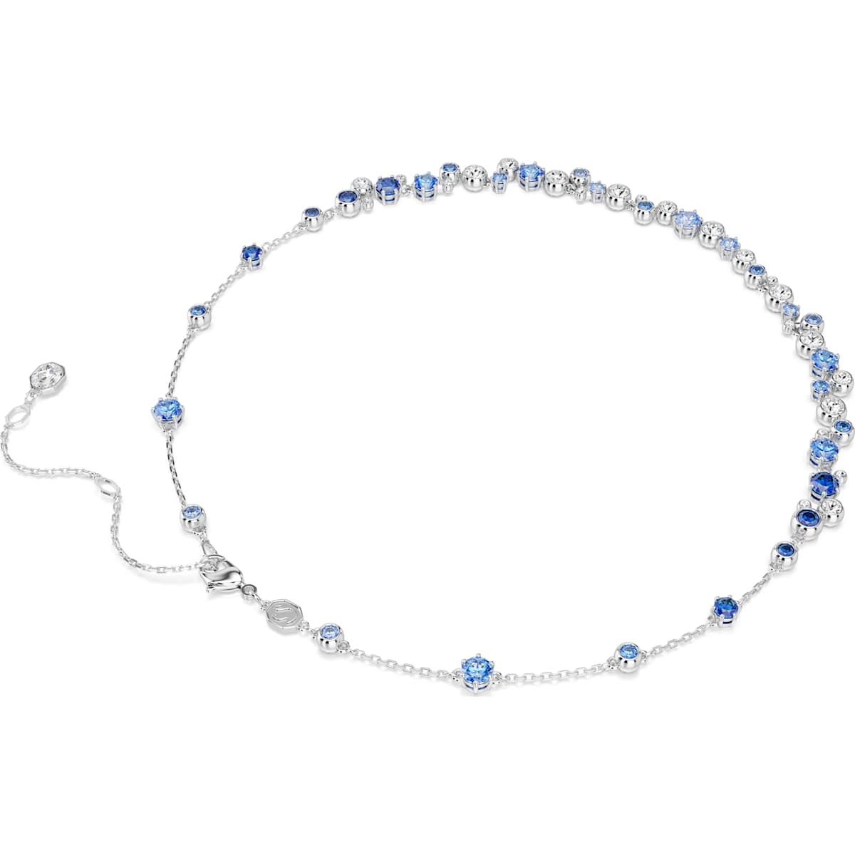 Constella necklace, Mixed cuts, Blue, Rhodium plated - Image 5