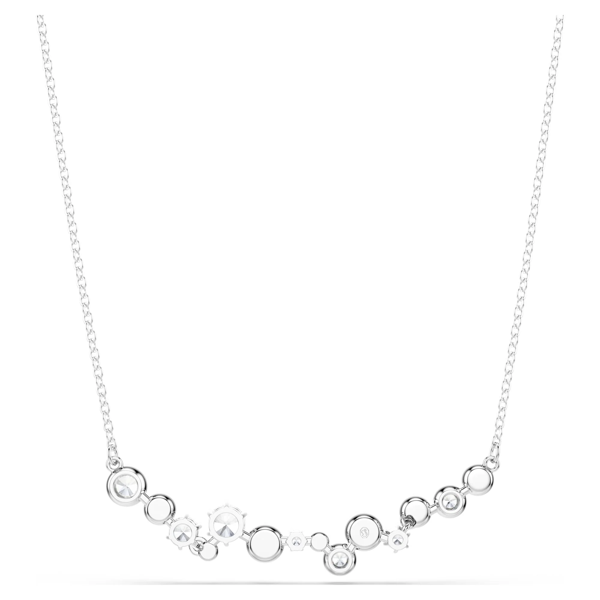 Constella necklace Mixed cuts, White, Rhodium plated - Image 5