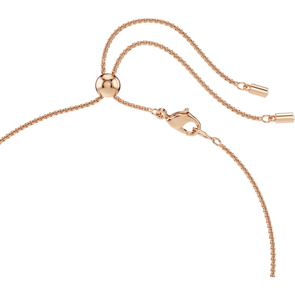 Constella pendant, Crystal pearl, Round cut, White, Rose gold-tone plated - Image 4