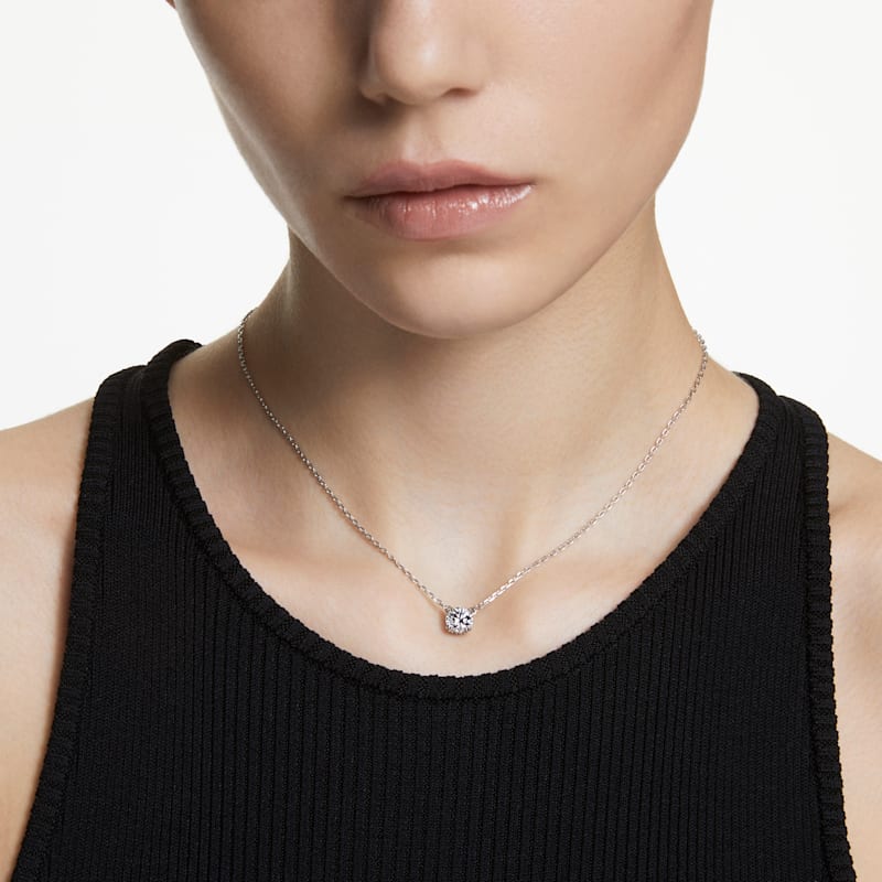 Constella pendant Round cut, White, Rhodium plated - Image 5