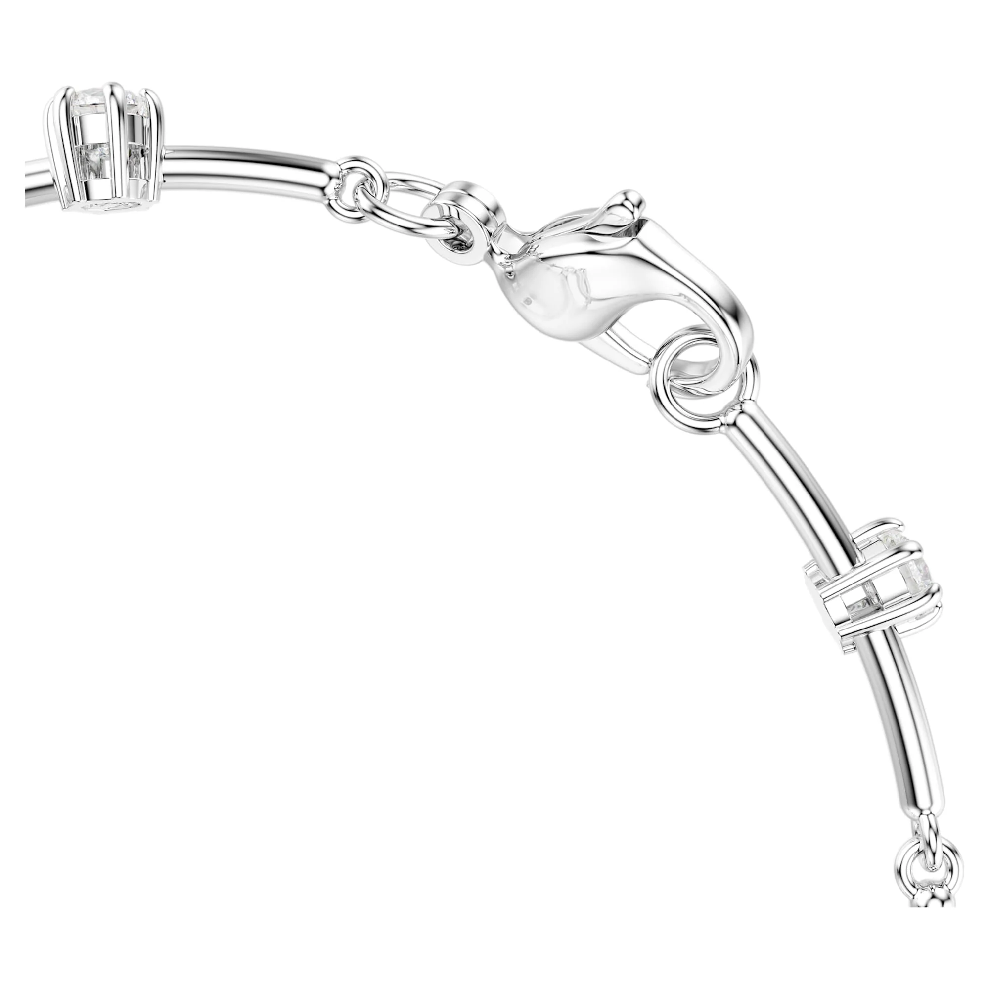 Constella Tennis bracelet Crystal pearl, Round cuts, White, Rhodium plated - Image 3