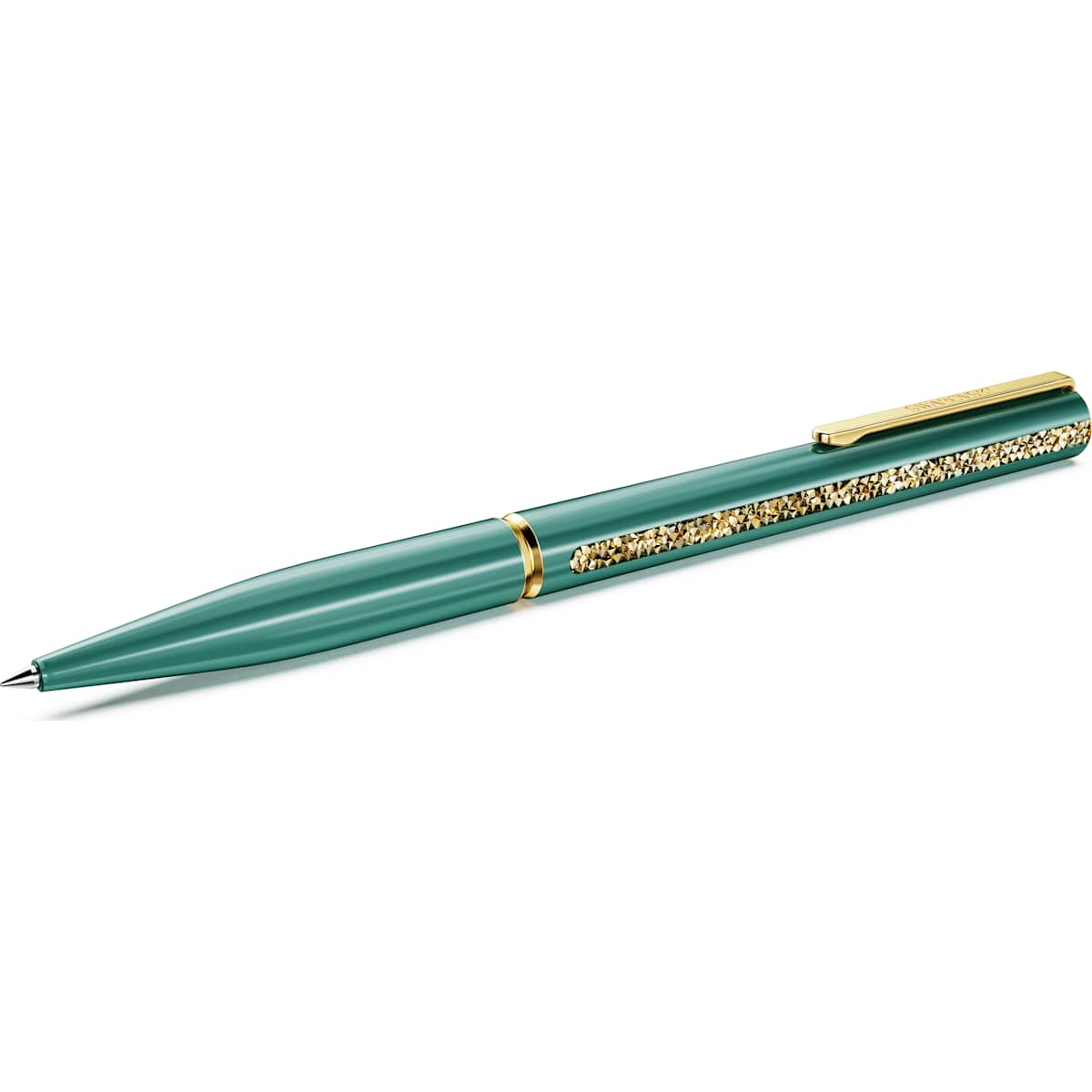 Crystal Shimmer Glide ballpoint pen Green, Green lacquered, Gold-tone plated