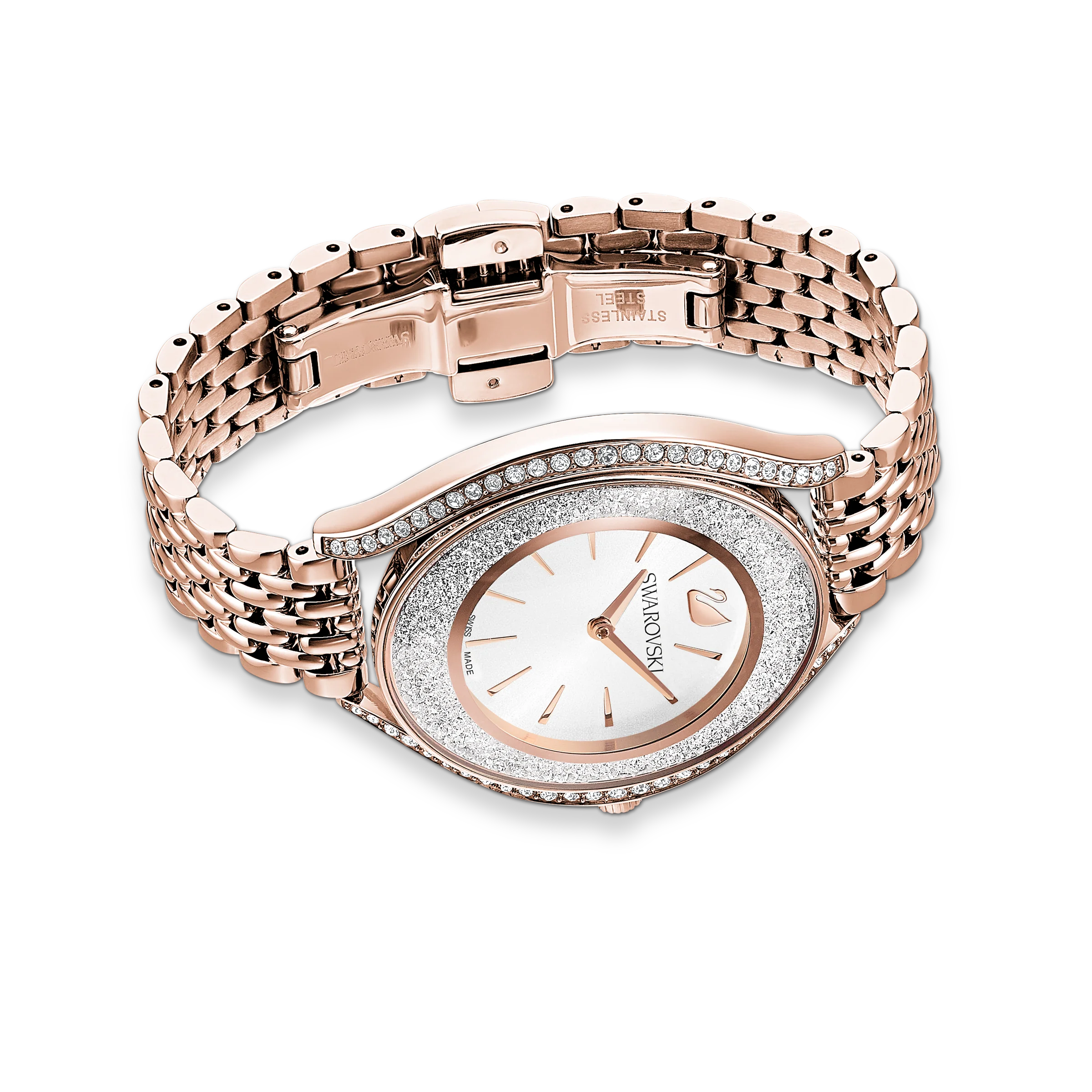 Crystalline Aura watch Metal bracelet, Rose gold tone, Rose-gold tone PVD - Image 3