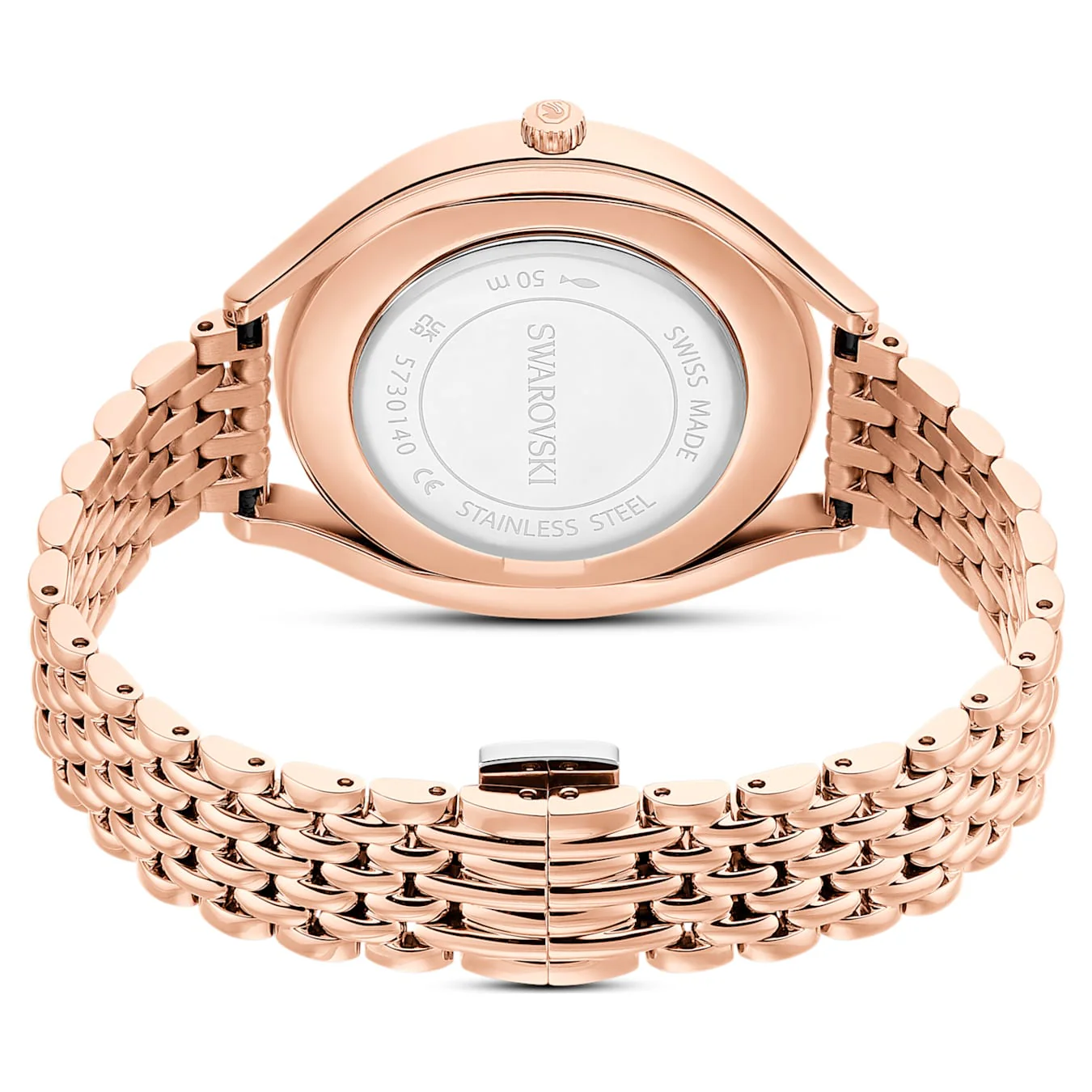 Crystalline aura watch Swiss Made, Metal bracelet, Rose gold tone, Rose gold-tone finish - Image 3
