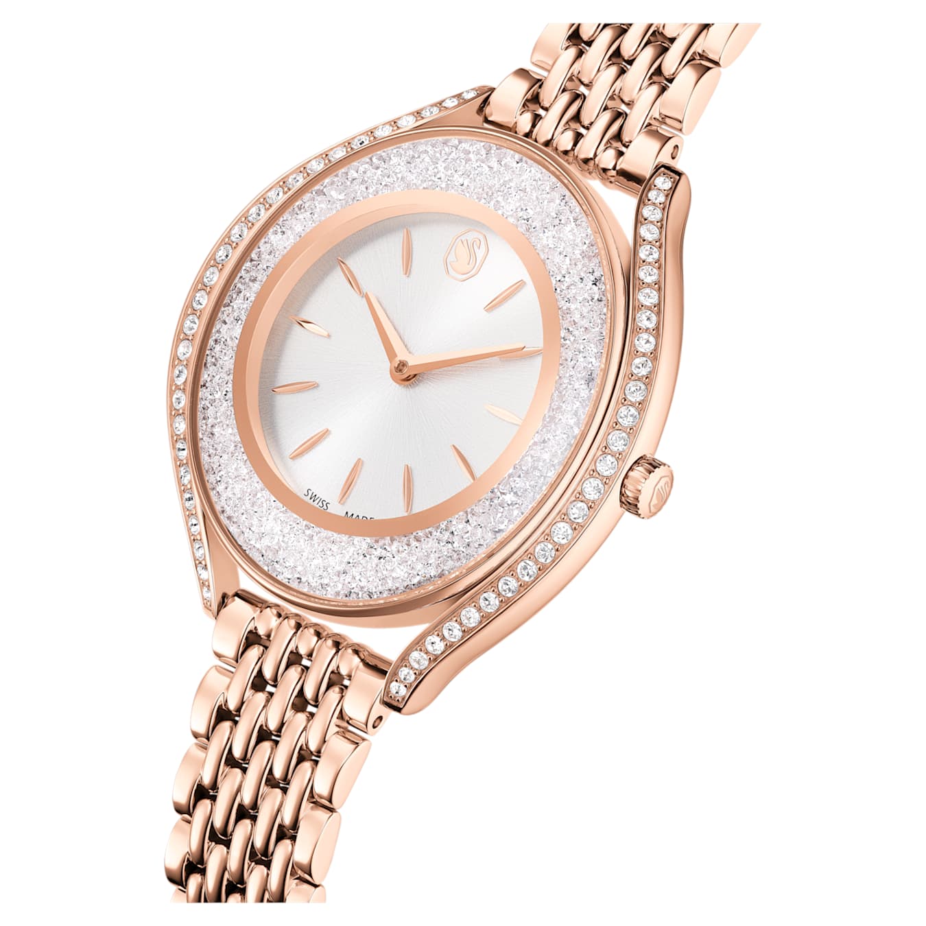 Crystalline aura watch Swiss Made, Metal bracelet, Rose gold tone, Rose gold-tone finish - Image 4