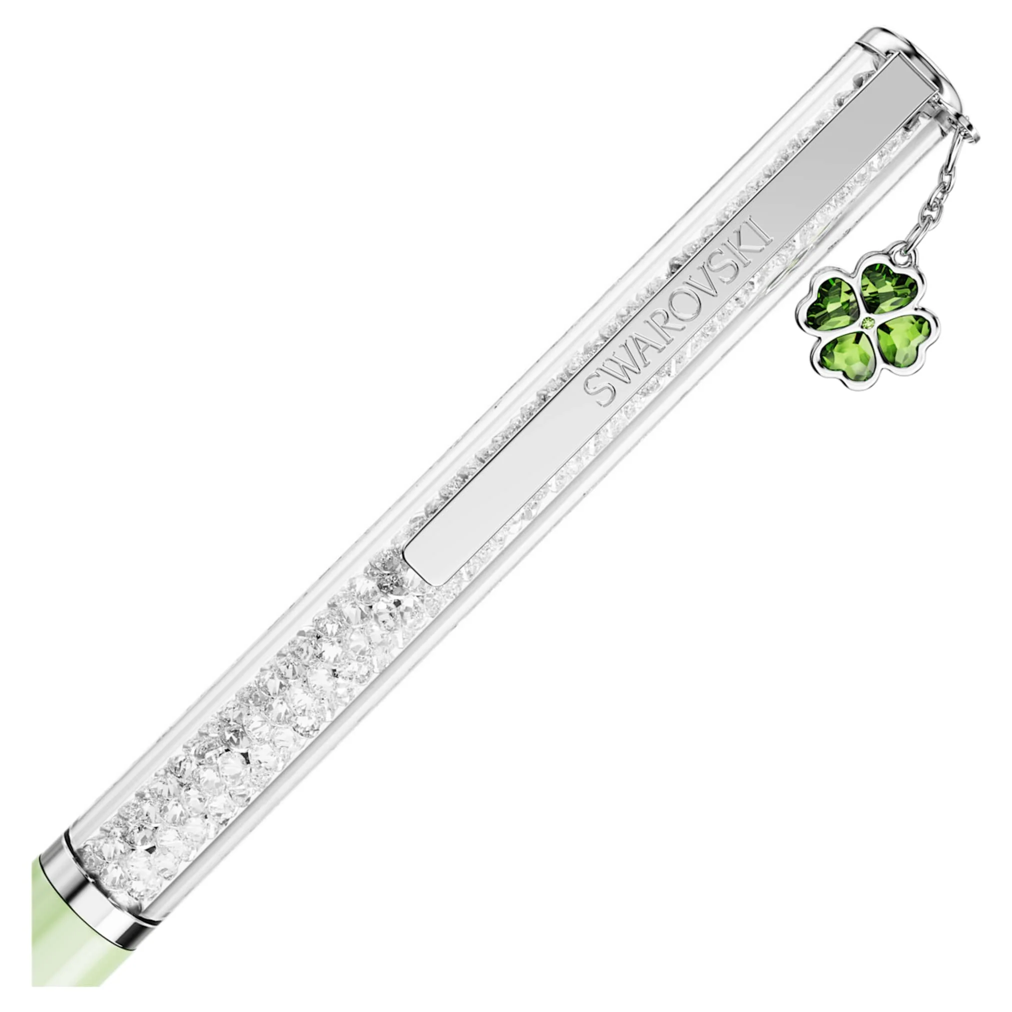 Crystalline ballpoint pen Clover, Green, Green lacquered, Chrome plated - Image 3