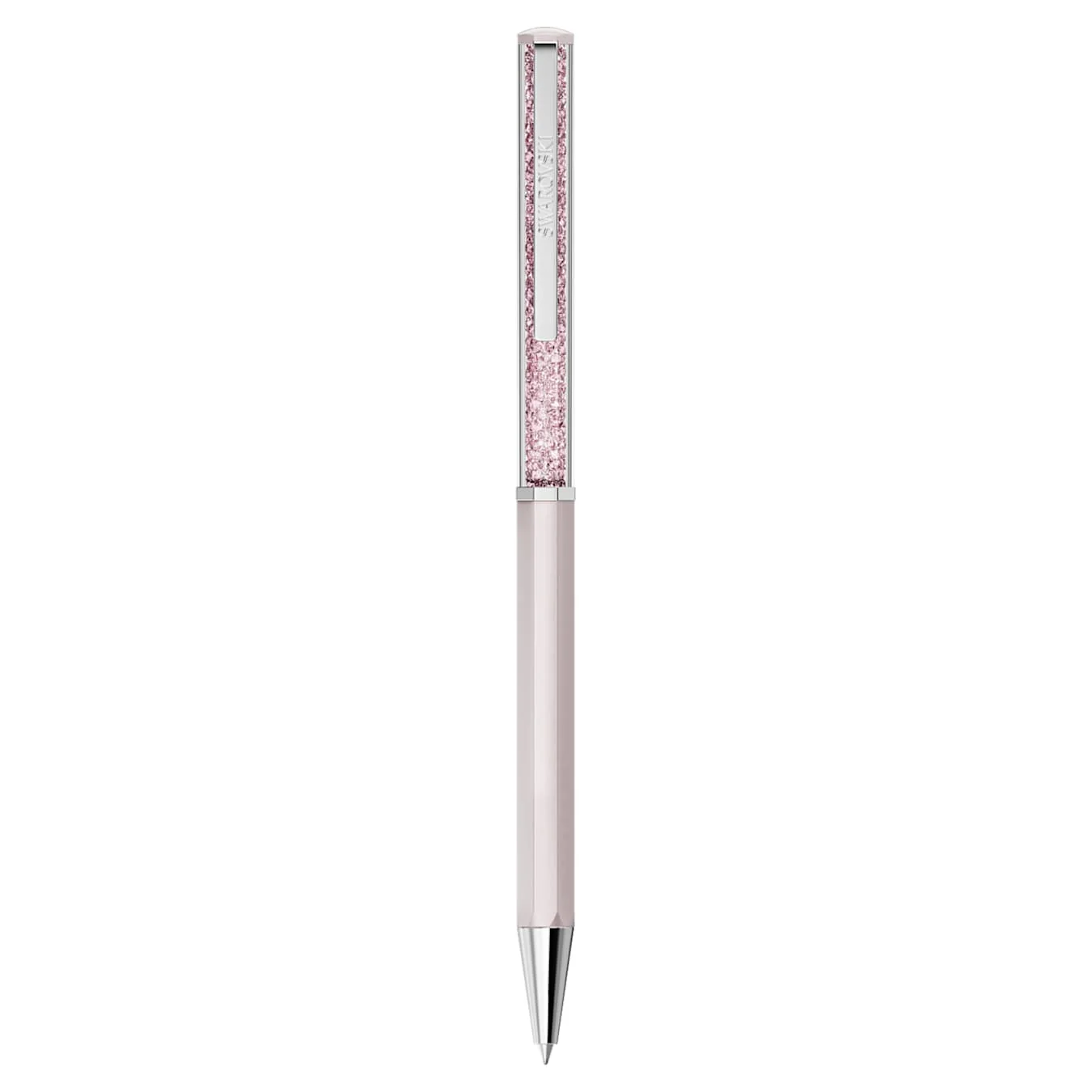 Crystalline ballpoint pen Pink lacquered, Chrome plated - Image 2