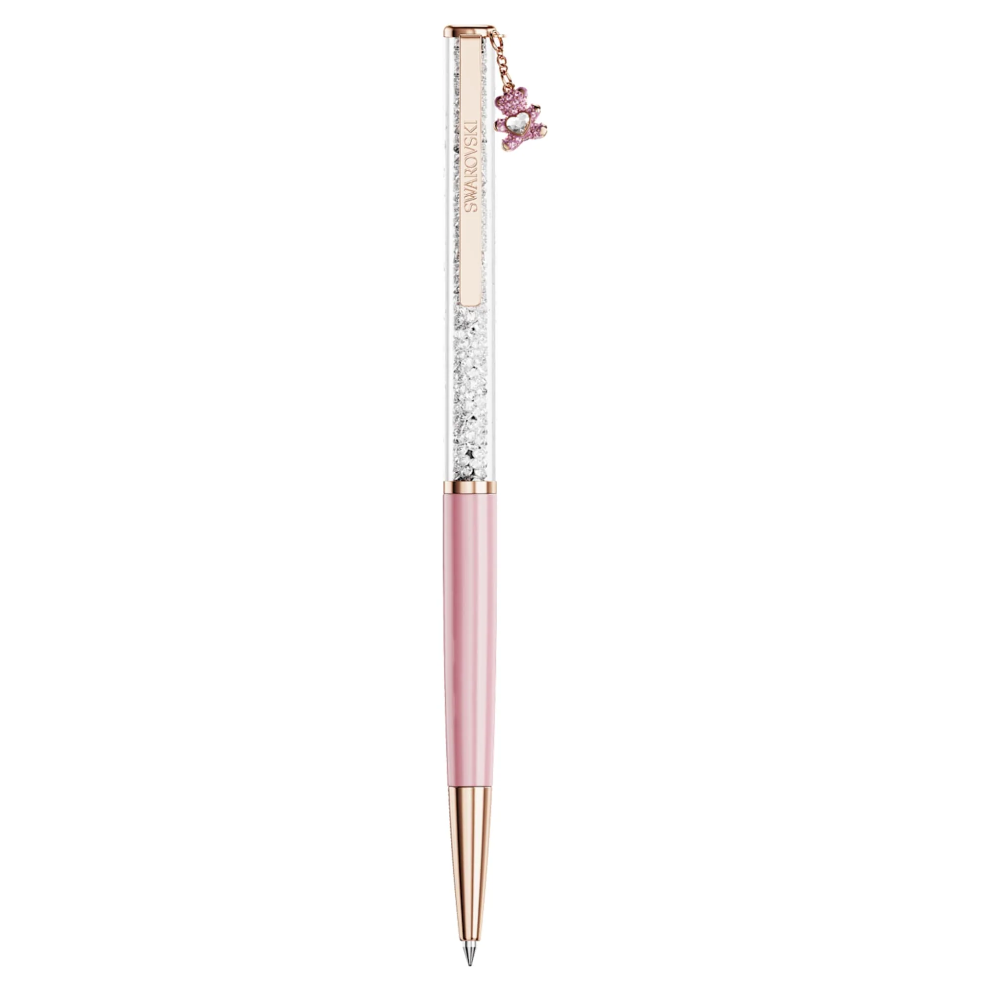 Crystalline ballpoint pen Teddy, Pink, Pink lacquered, Rose gold-tone plated - Image 2