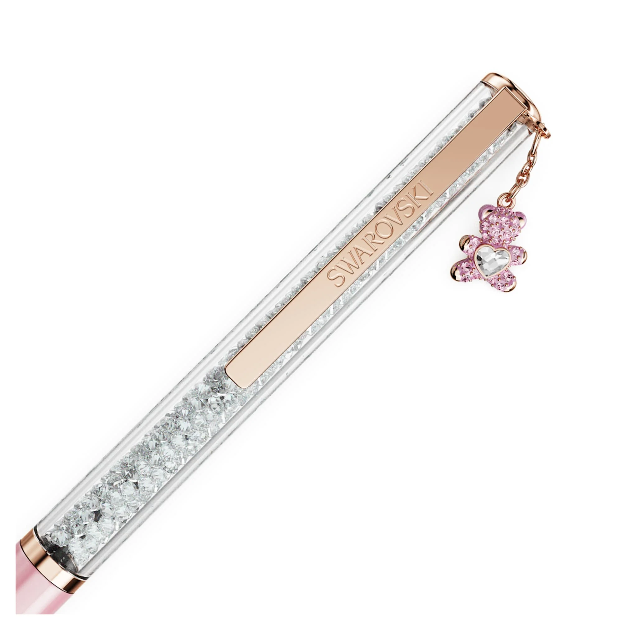 Crystalline ballpoint pen Teddy, Pink, Pink lacquered, Rose gold-tone plated - Image 3