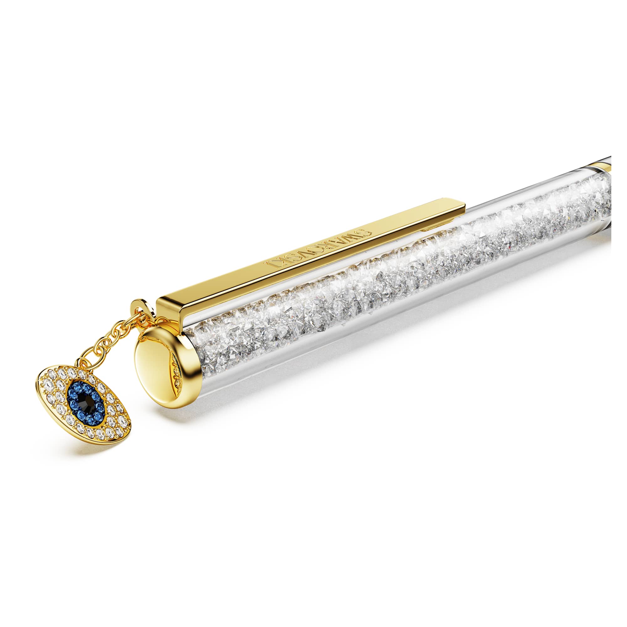 Crystalline Silk ballpoint pen Evil eye, Gold tone, Mixed metal finish - Image 4