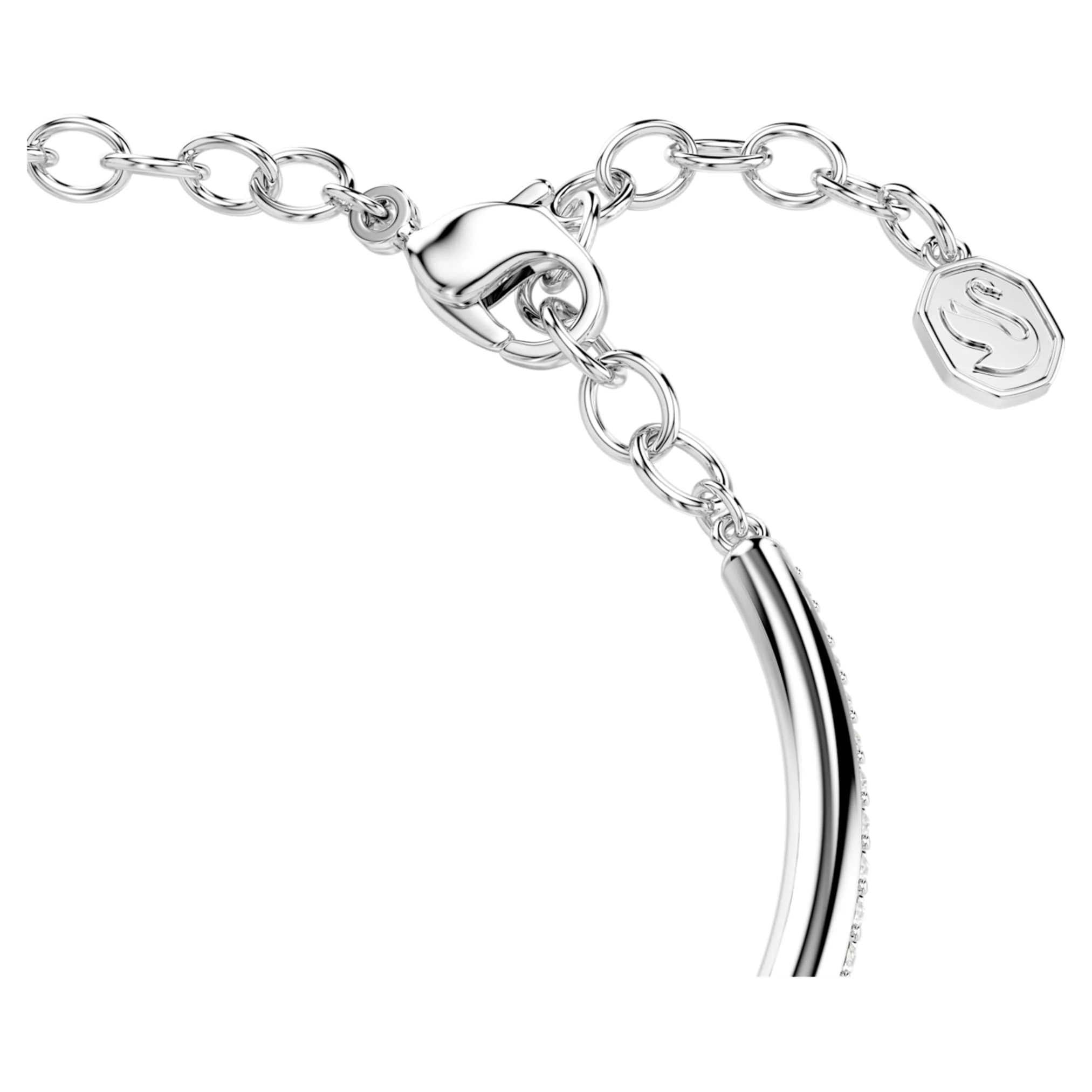 Dextera bangle Round cut, White, Rhodium plated - Image 3