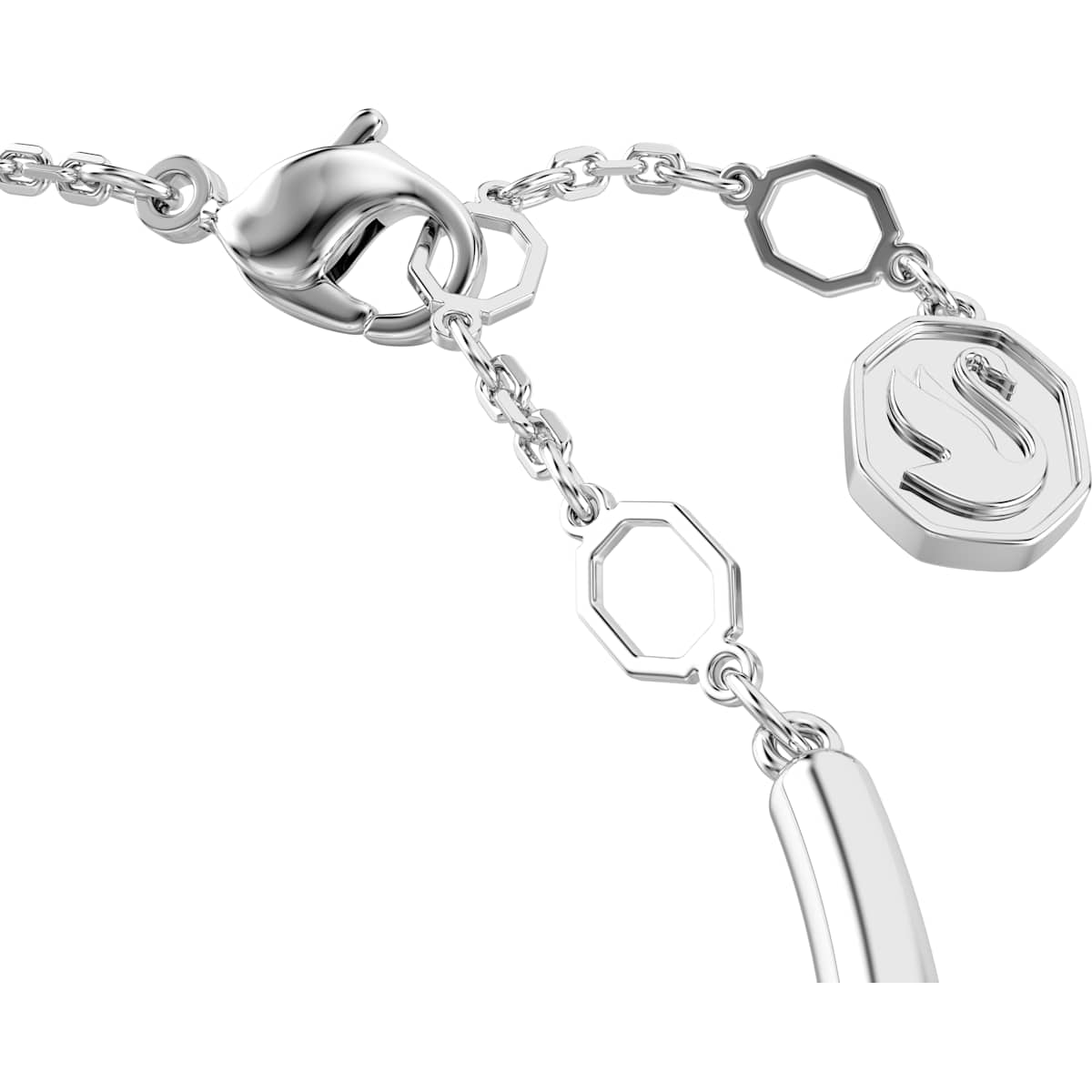 Dextera bangle, Round cut, White, Rhodium plated - Image 3