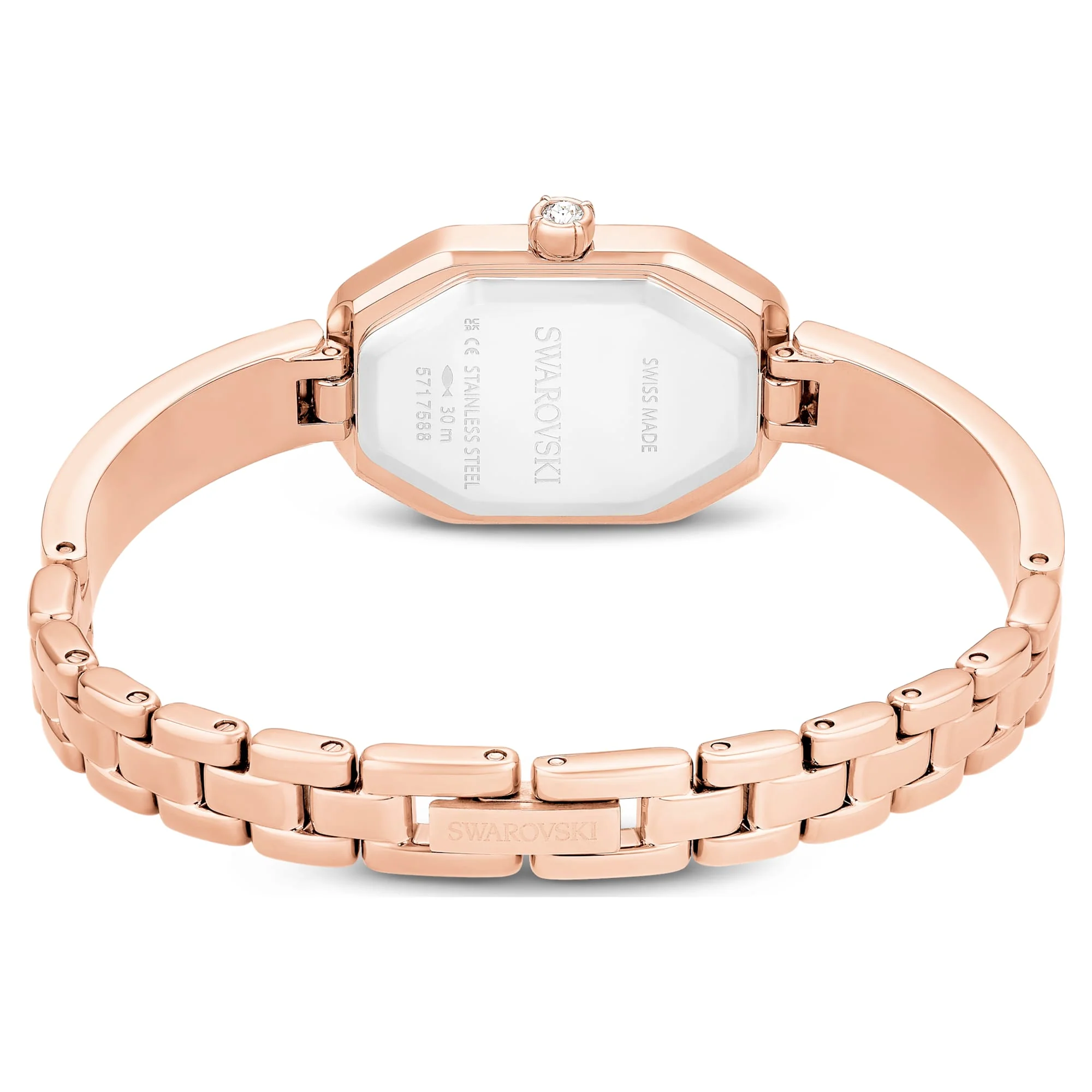 Dextera bangle watch Swiss Made, Metal bracelet, Pink, Rose gold-tone plated - Image 3