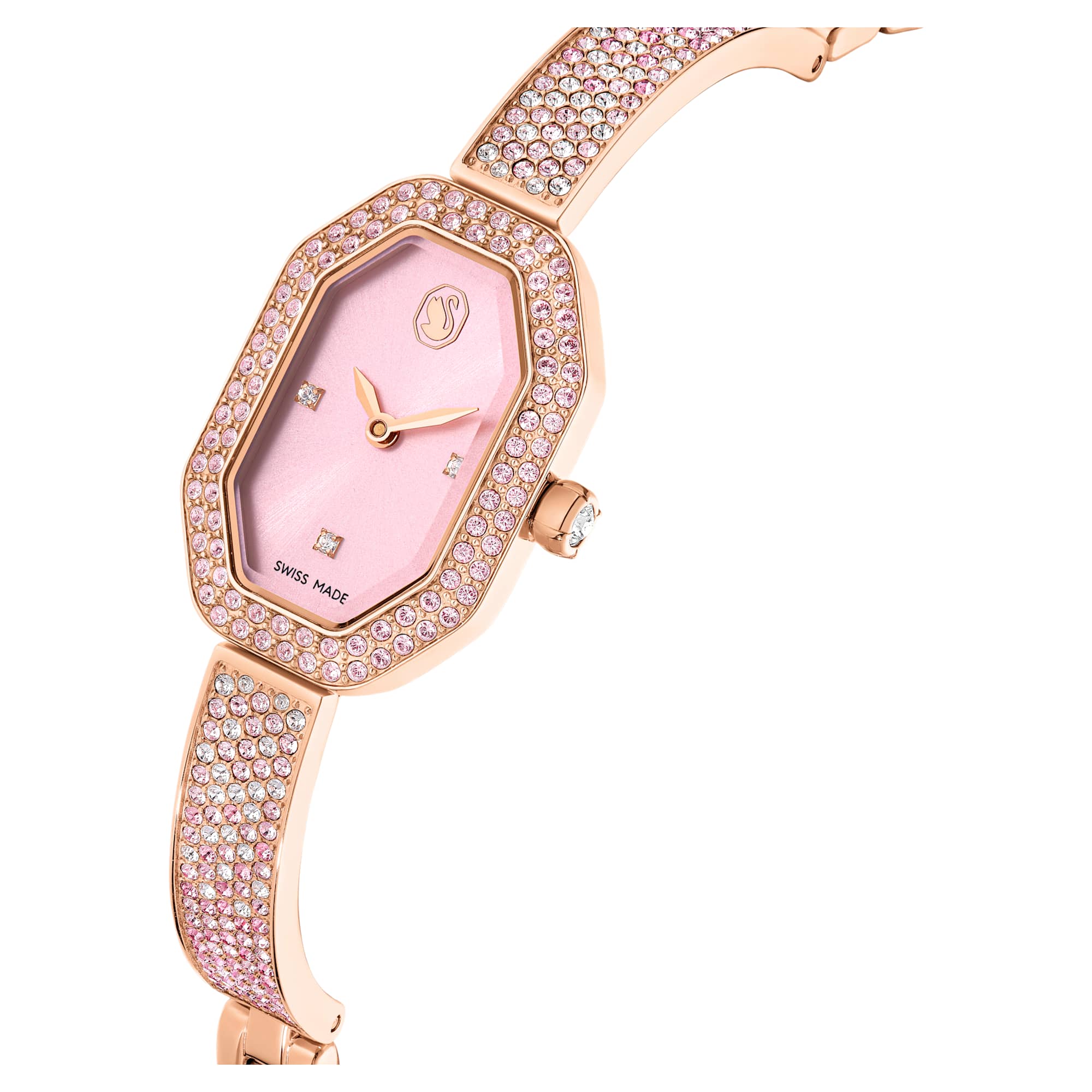 Dextera bangle watch Swiss Made, Metal bracelet, Pink, Rose gold-tone plated - Image 4
