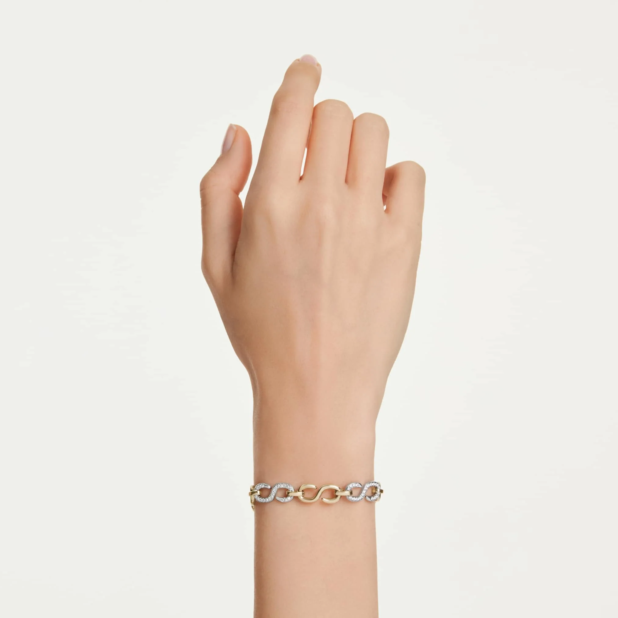 Dextera bracelet Round cut, White, Mixed metal finish - Image 6