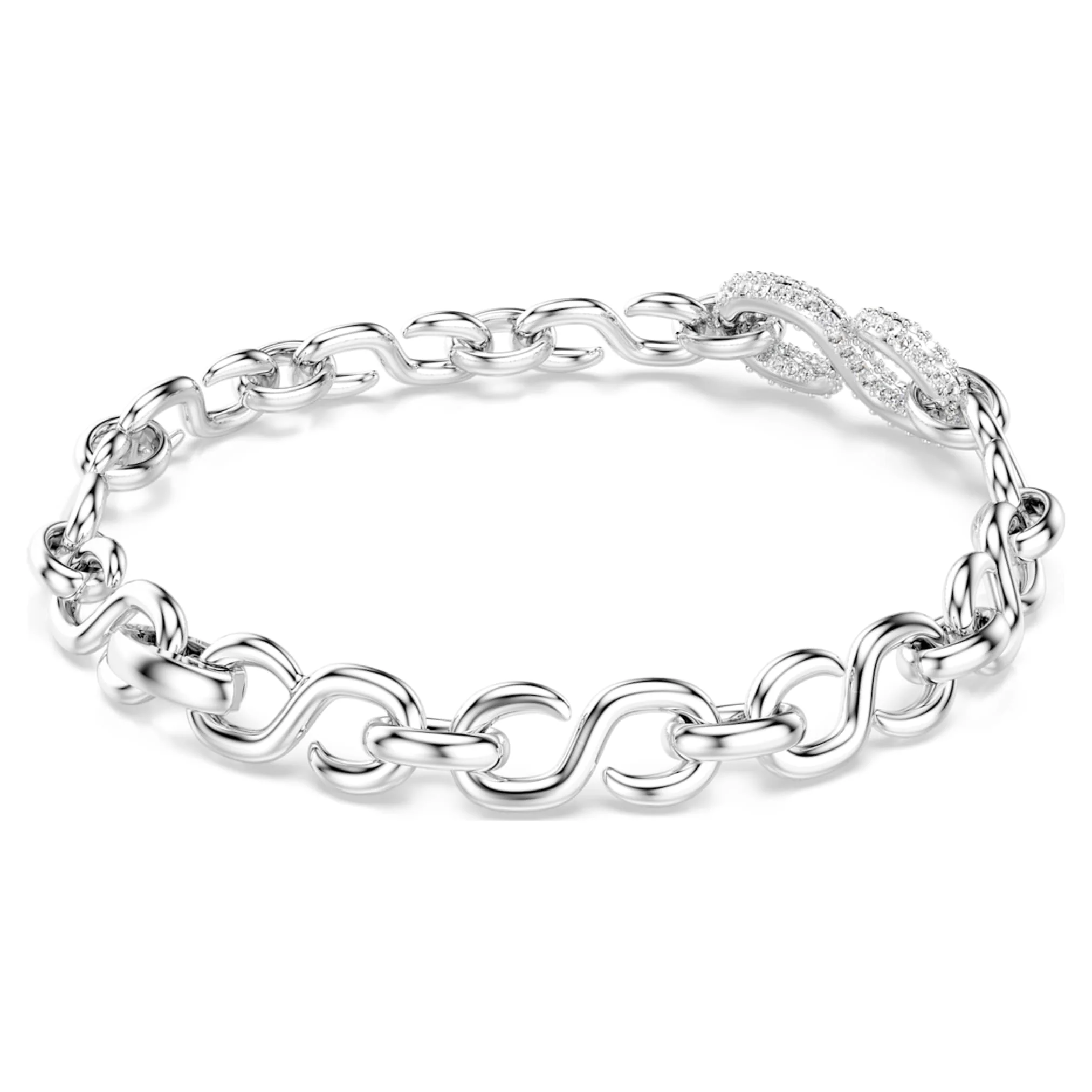 Dextera bracelet Round cut, White, Rhodium plated - Image 5