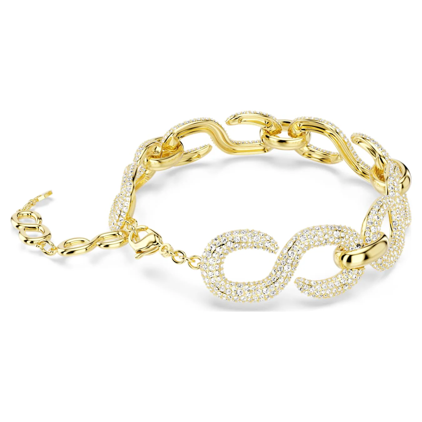 Dextera choker Round cut, White, Gold-tone plated - Image 4