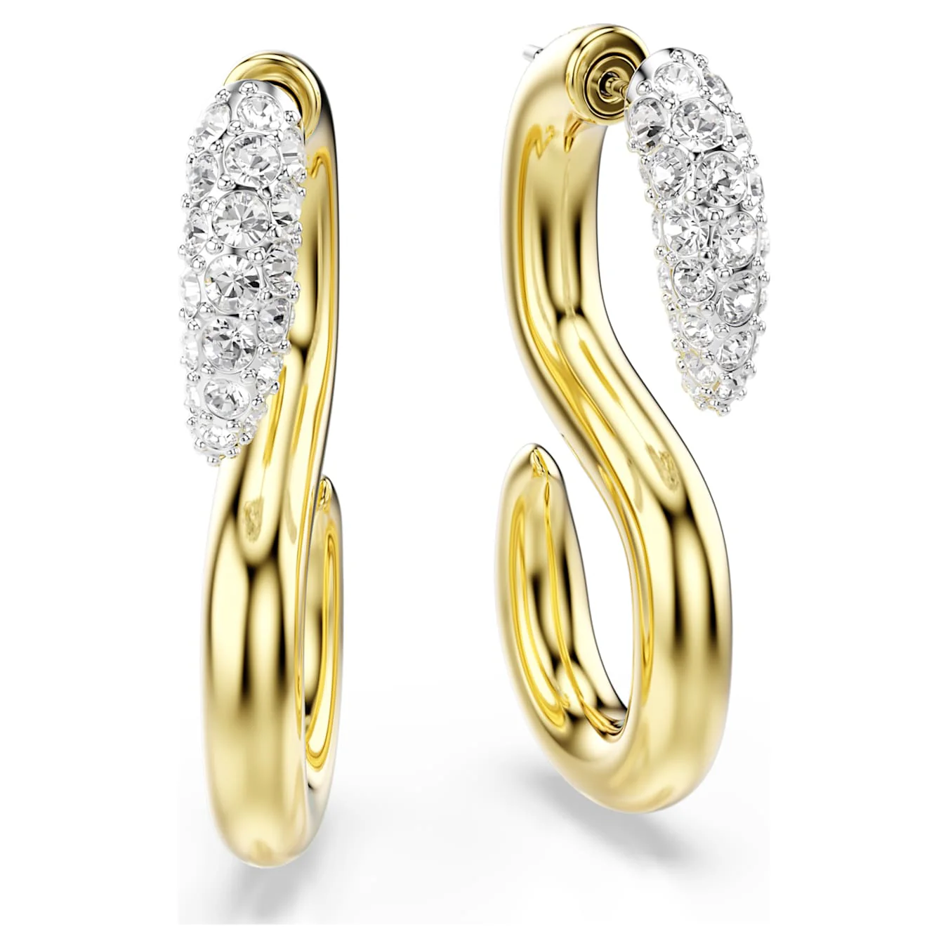 Dextera earrings Round cut, White, Mixed metal finish - Image 3