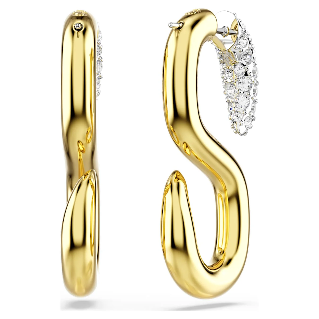 Dextera earrings Round cut, White, Mixed metal finish - Image 4