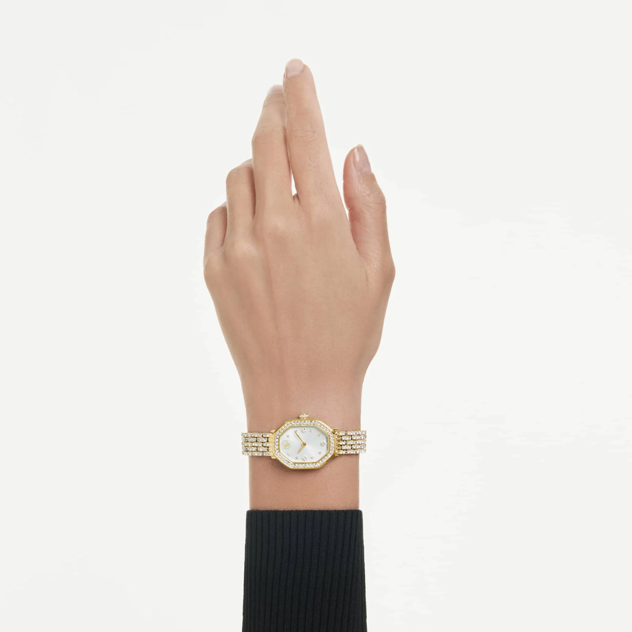 Dextera octagon watch Swiss Made, Metal bracelet, Gold tone, Gold-tone finish - Image 6