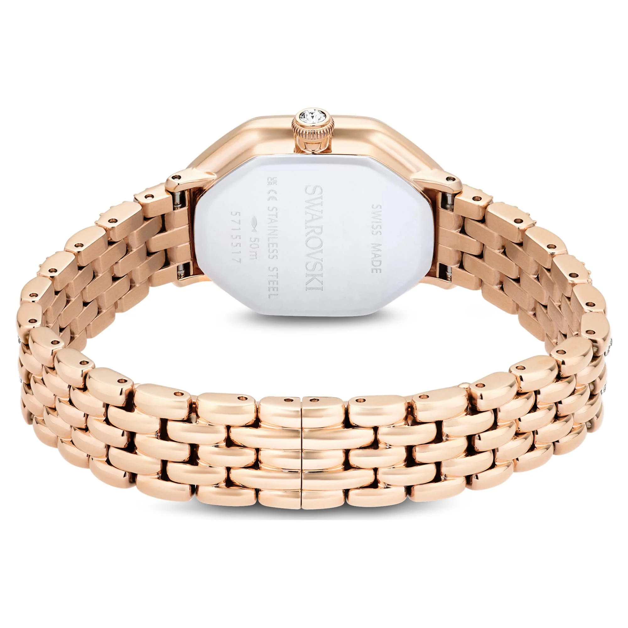 Dextera Octagon watch Swiss Made, Metal bracelet, Gold tone, Rose gold-tone finish - Image 3