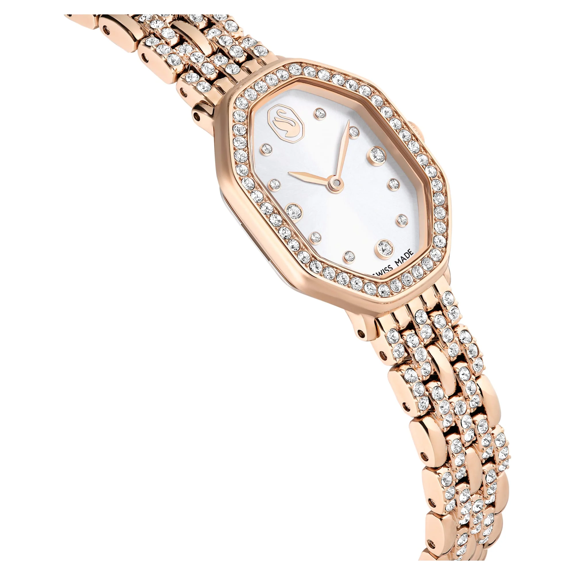 Dextera Octagon watch Swiss Made, Metal bracelet, Gold tone, Rose gold-tone finish - Image 5