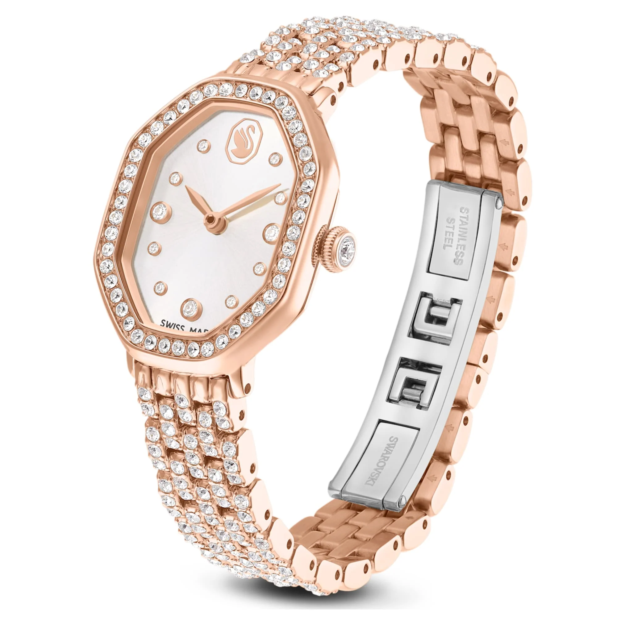 Dextera octagon watch Swiss Made, Metal bracelet, Rose gold tone, Rose gold-tone finish - Image 2