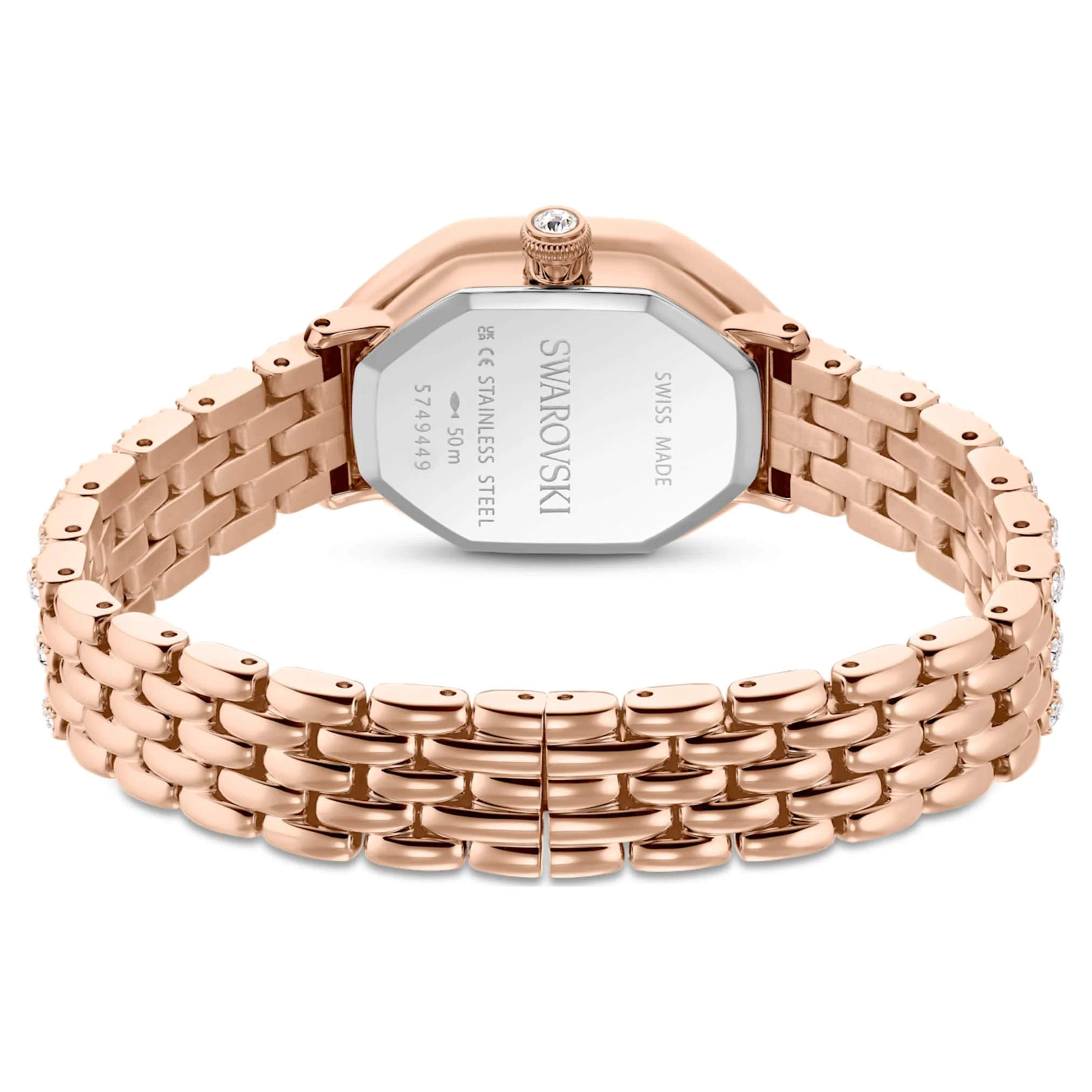 Dextera octagon watch Swiss Made, Metal bracelet, Rose gold tone, Rose gold-tone finish - Image 3