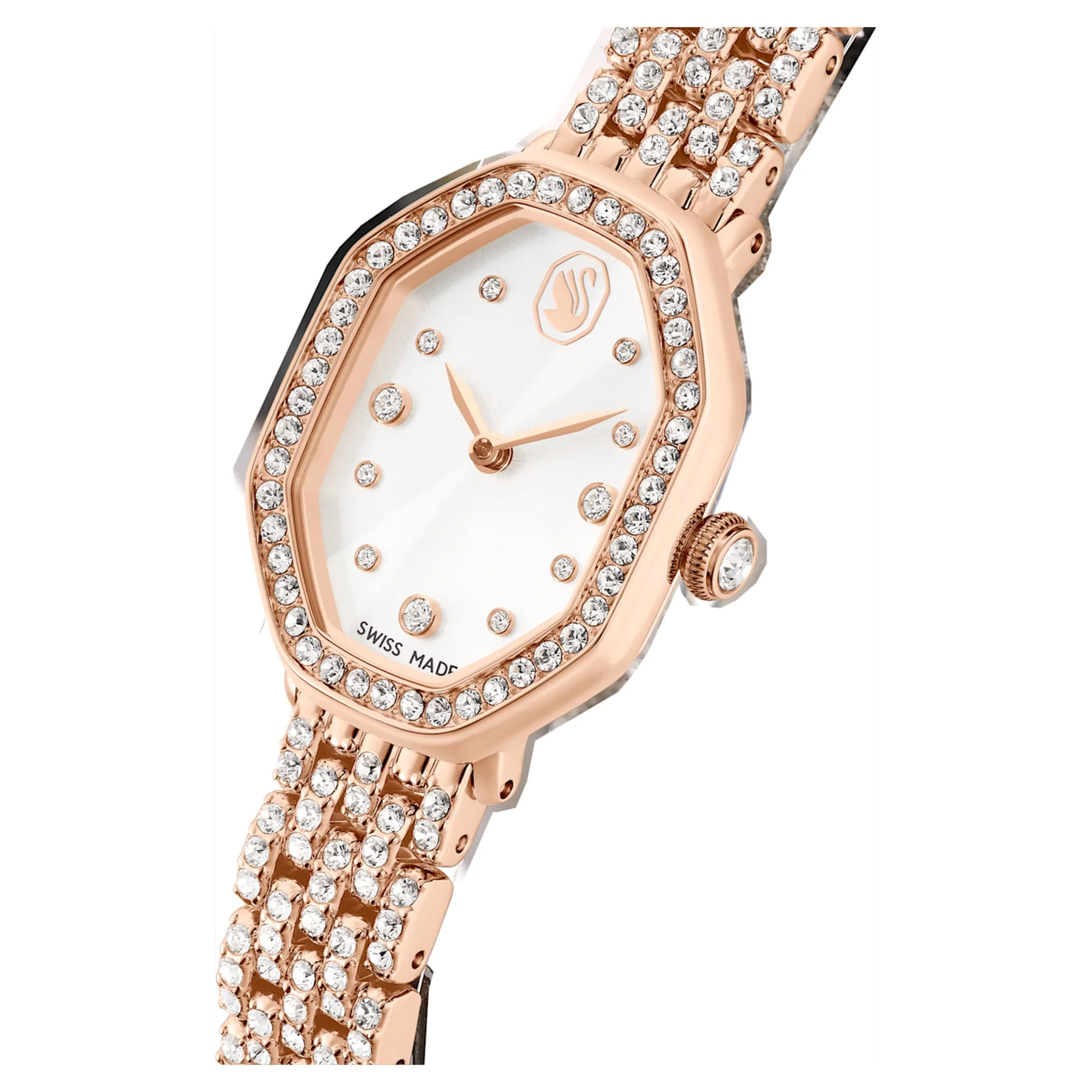 Dextera octagon watch Swiss Made, Metal bracelet, Rose gold tone, Rose gold-tone finish - Image 4