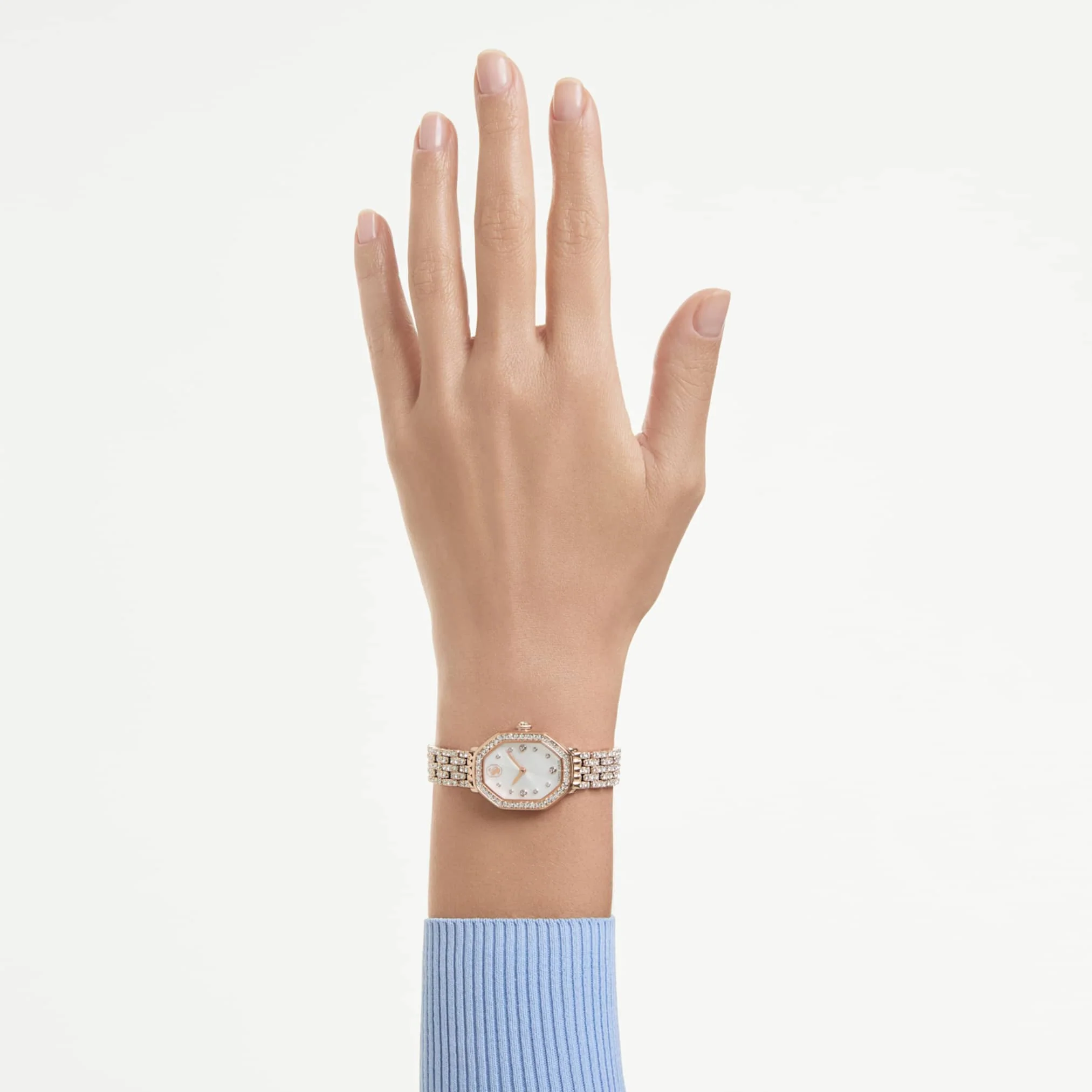 Dextera octagon watch Swiss Made, Metal bracelet, Rose gold tone, Rose gold-tone finish - Image 5