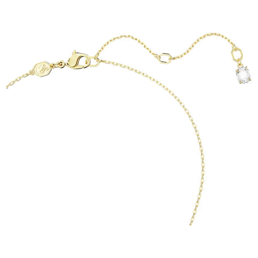Dextera pendant Interlocking loop, White, Gold-tone plated - Image 3