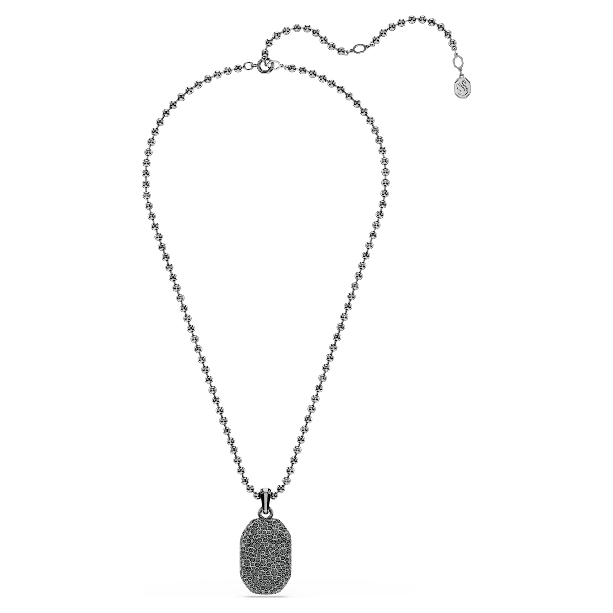 Dextera pendant Octagon shape, Round cut, Black, Ruthenium plated - Image 2