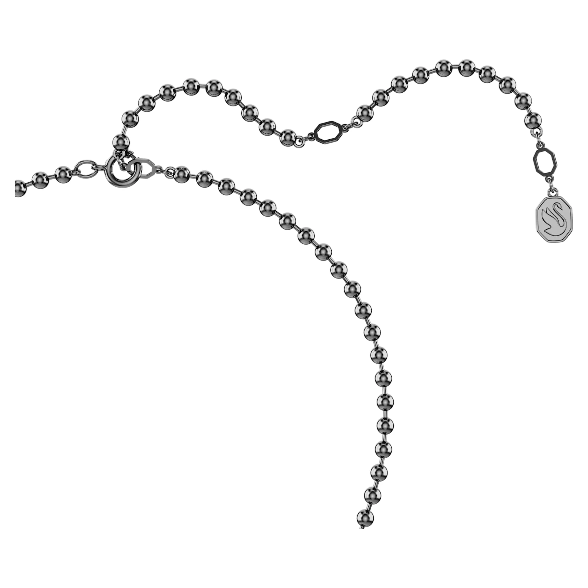 Dextera pendant Octagon shape, Round cut, Black, Ruthenium plated - Image 4
