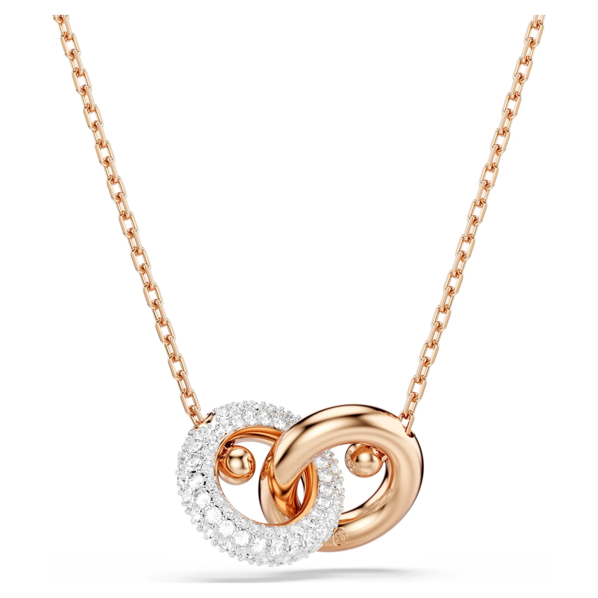 Dextera pendant Round cut, White, Rose gold-tone plated - Image 5