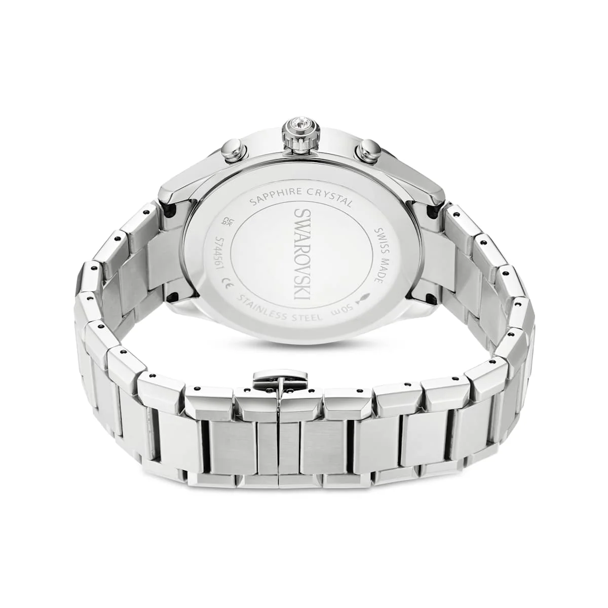 Dextera tachymetre watch, Swiss Made, Metal bracelet, Silver tone, Stainless steel - Image 3