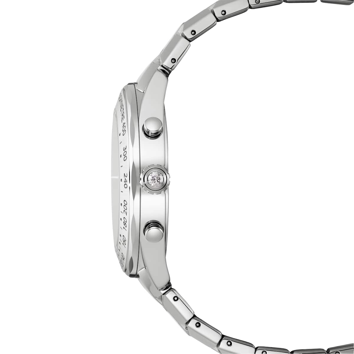 Dextera tachymetre watch, Swiss Made, Metal bracelet, Silver tone, Stainless steel - Image 5