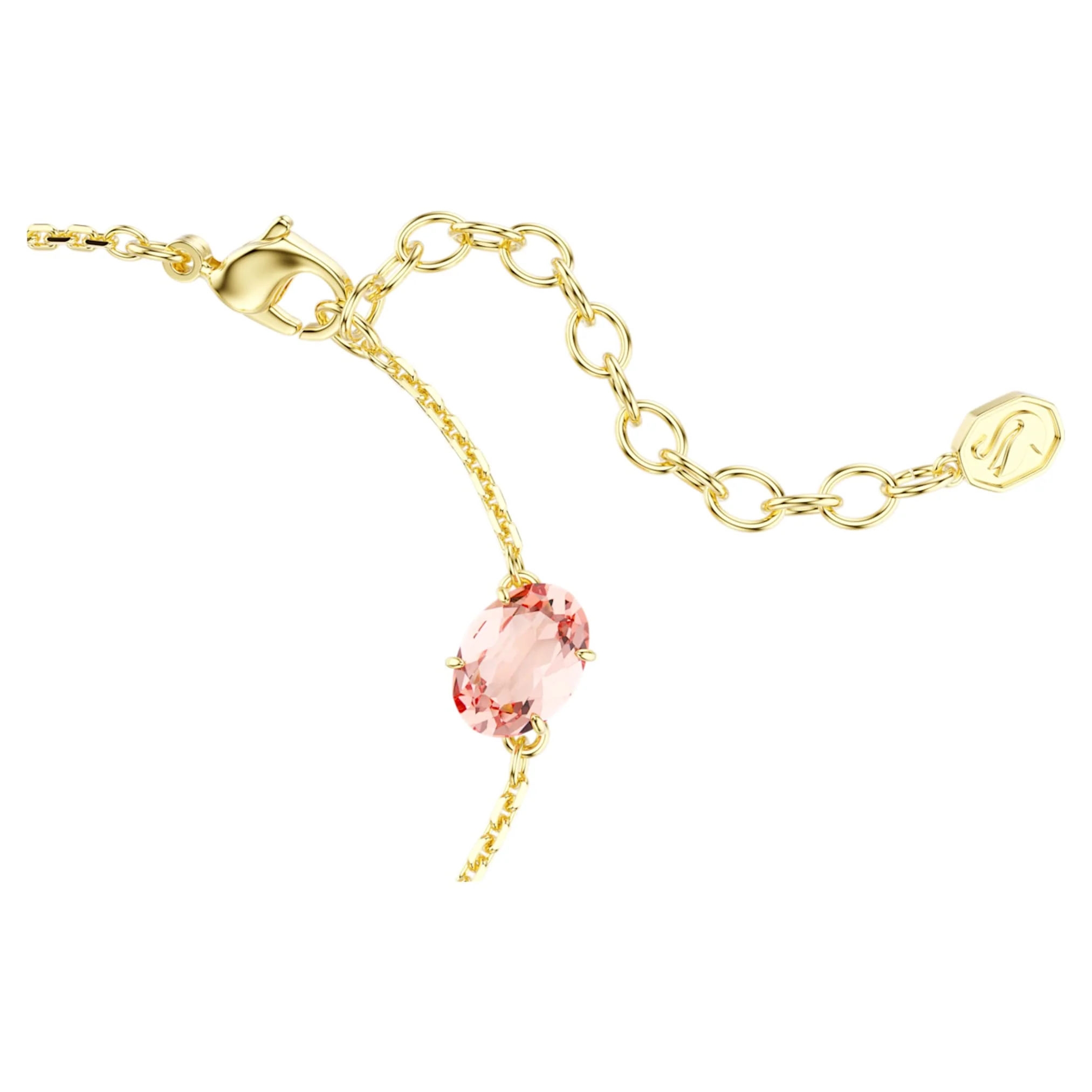 Gema bracelet Mixed cuts, Dangling crystals, Multicolored, Gold-tone plated - Image 3