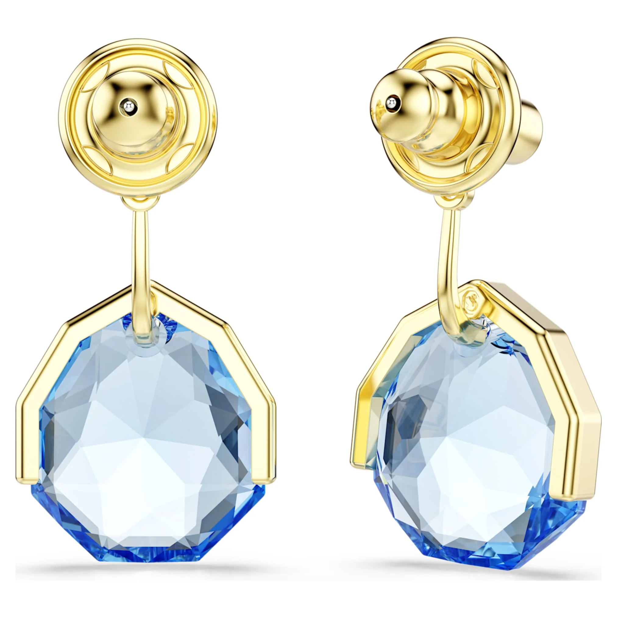 Gema earring jackets Blue, Gold-tone plated - Image 4