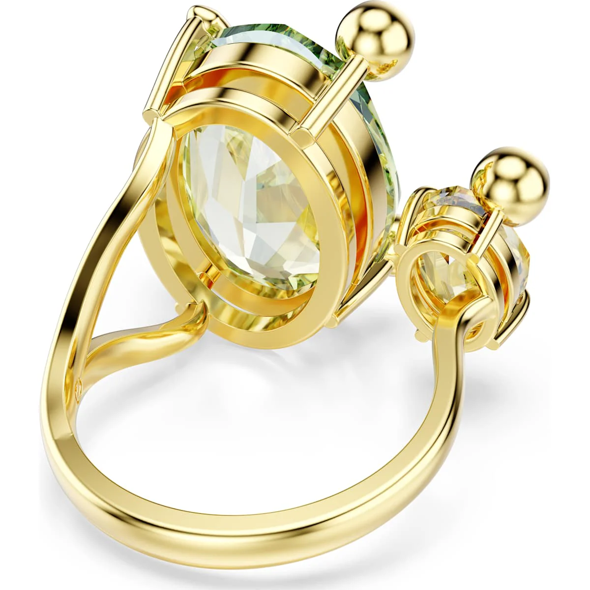 Gema open ring, Mixed cuts, Multicolored, Gold-tone plated - Image 4